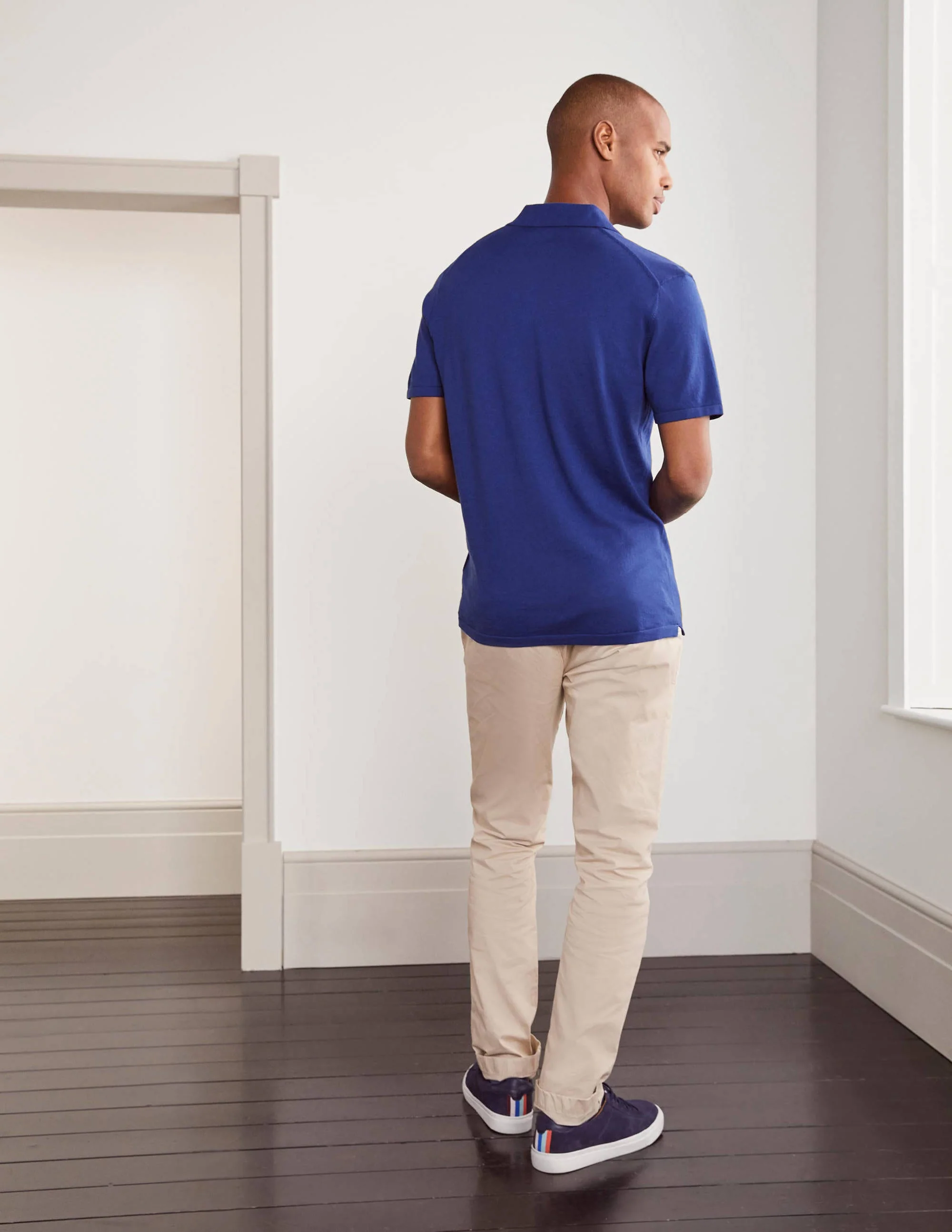 Finsbury Strick-Poloshirt-Tintenblau - Image 3