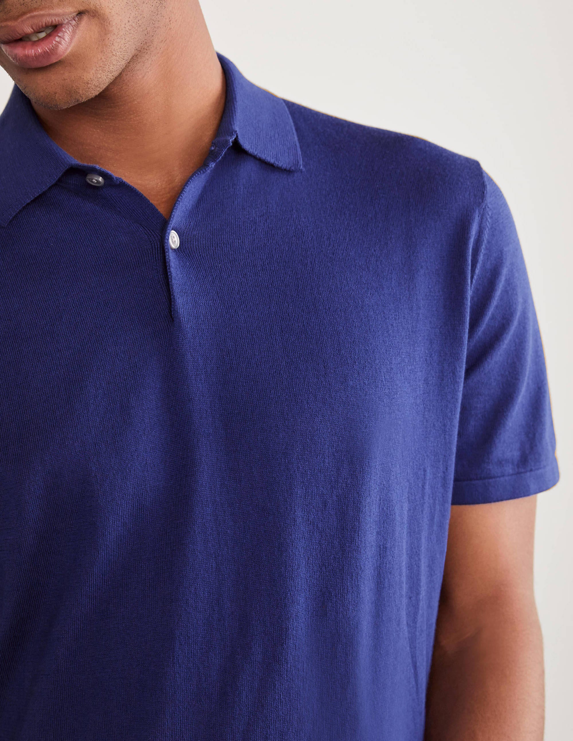 Finsbury Strick-Poloshirt-Tintenblau - Image 4