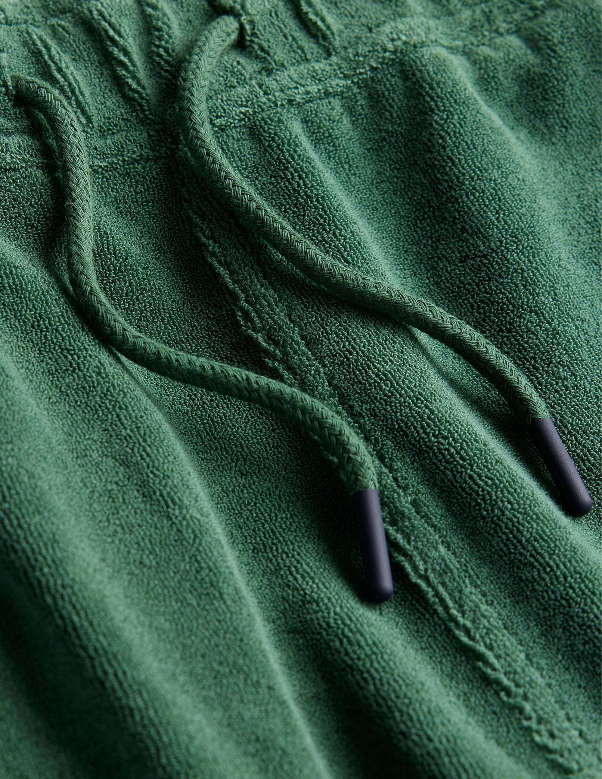 Frottee-Shorts mit Tunnelzug-Palmblattgrün - Image 7