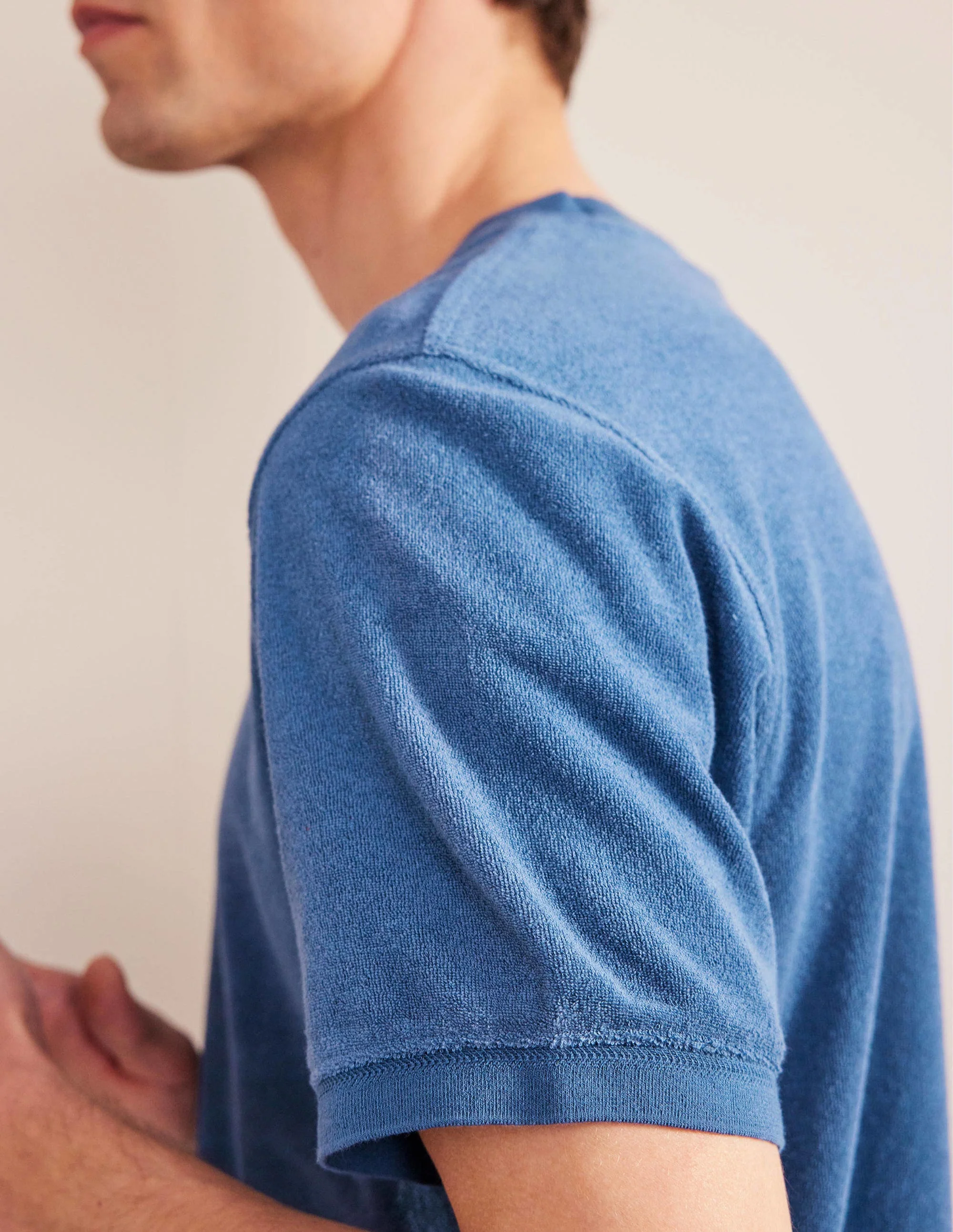 Frottee-T-Shirt-Klassisches Marineblau - Image 4