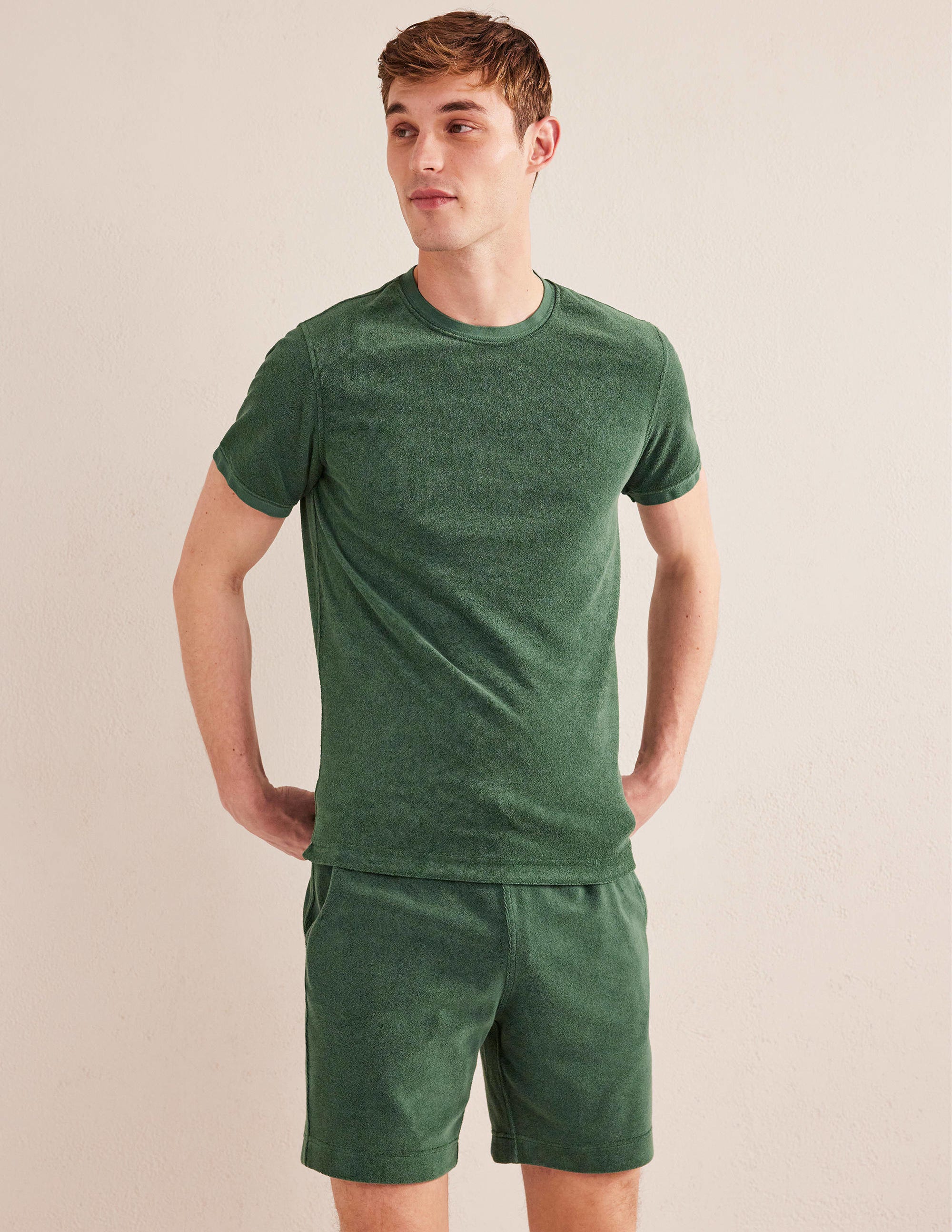 Frottee-T-Shirt-Palmblattgrün - Image 4