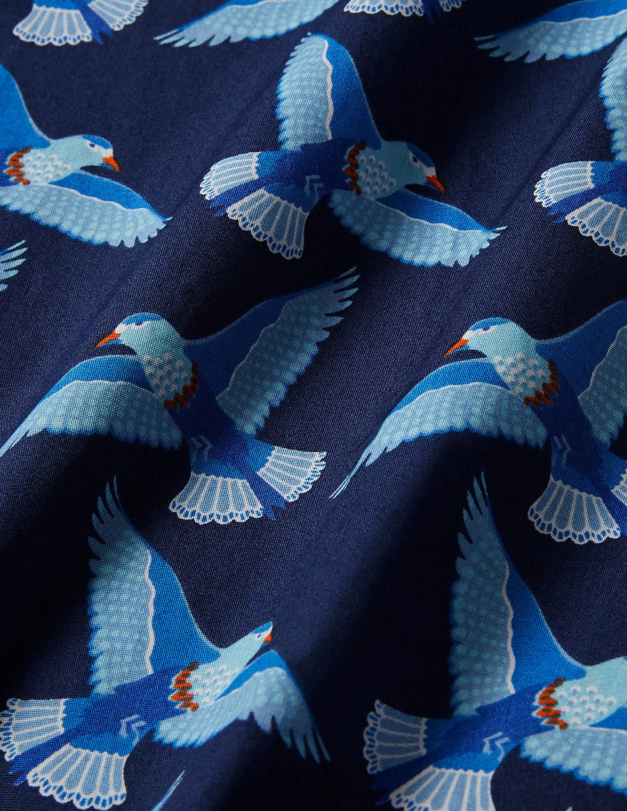 Gemustertes Popelinehemd-Navy, Exotischer Vogel - Image 6