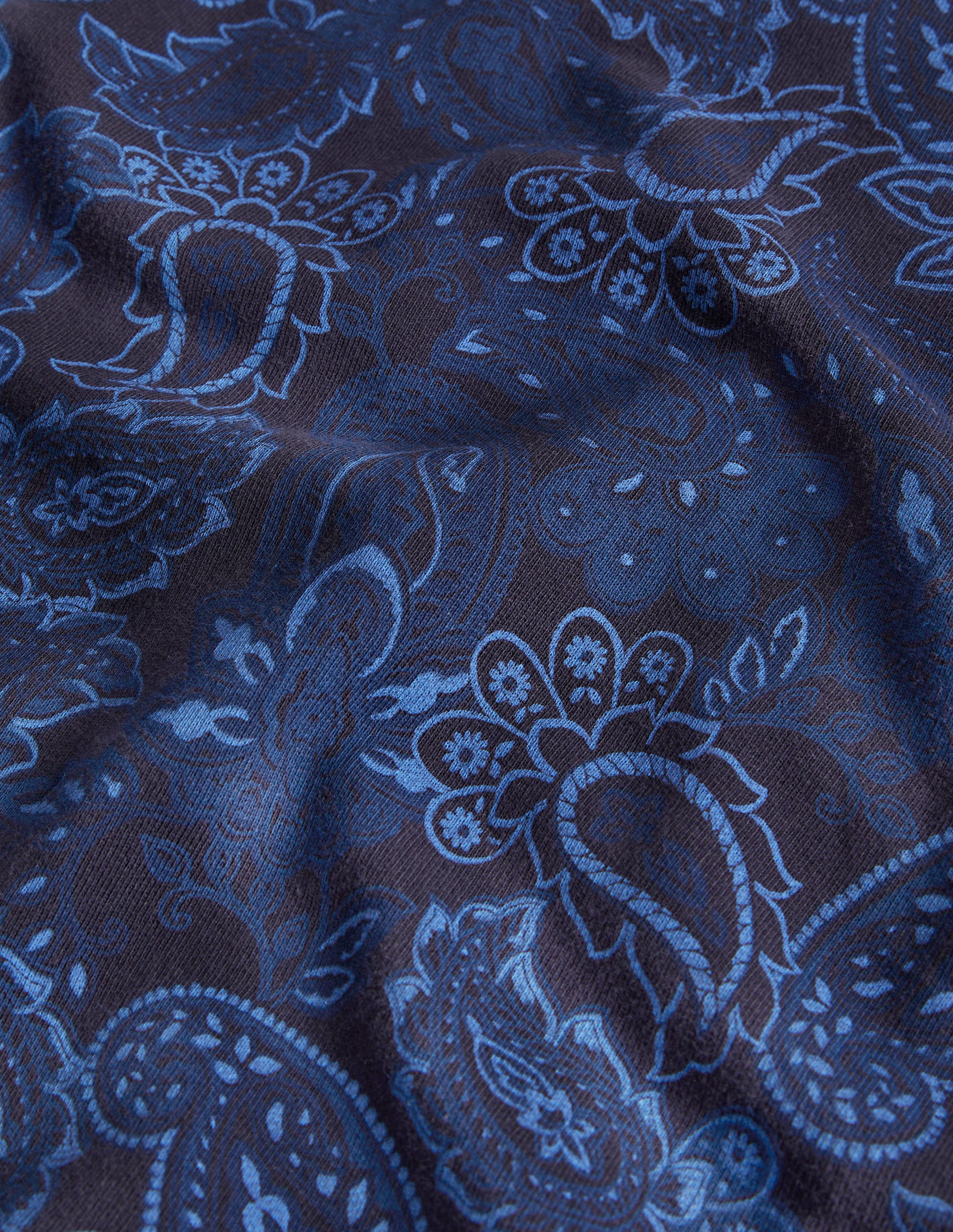 Gemustertes Sweatshirt-Blau, Paisleymuster - Image 6