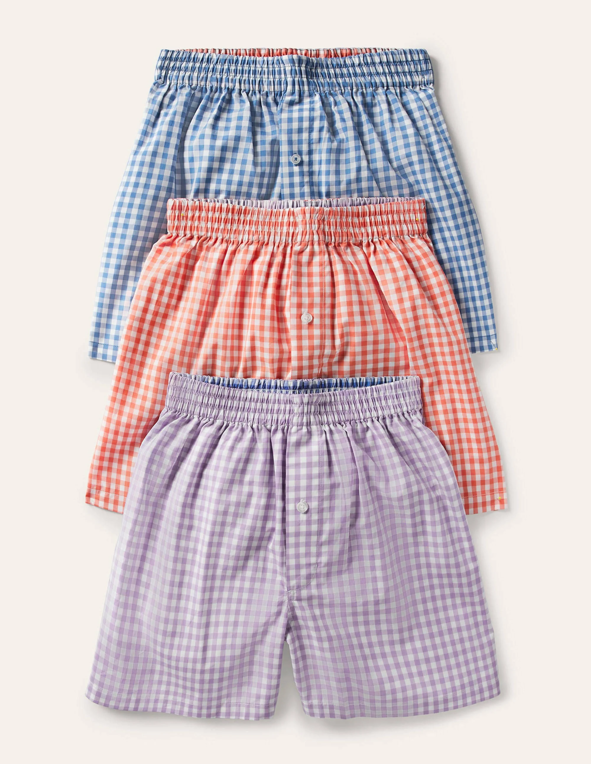 Gewebte Boxershorts im 3er-Pack-Vichykaros