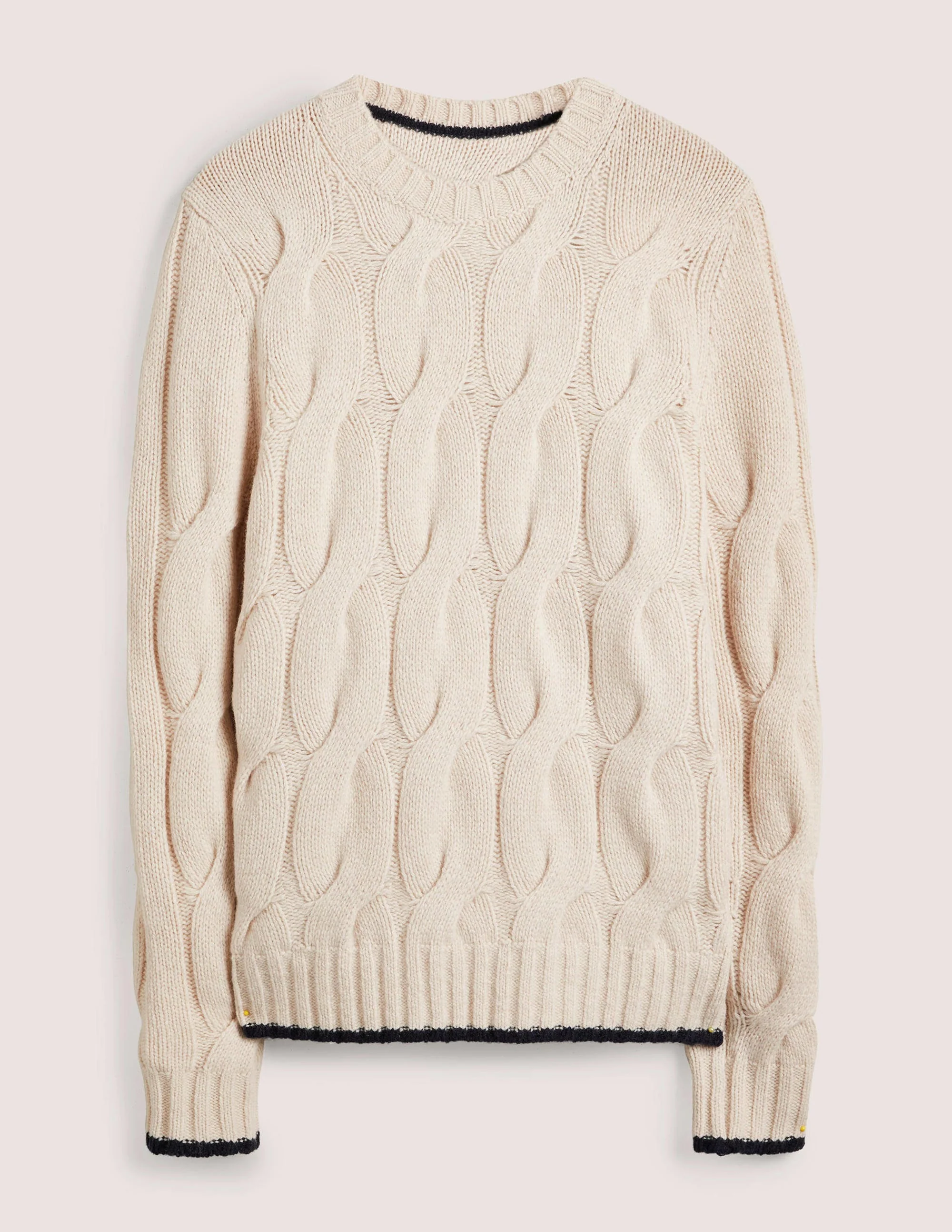 Grobgestrickter Pullover mit Zopfmuster-Ecru, Zopfmuster - Image 6