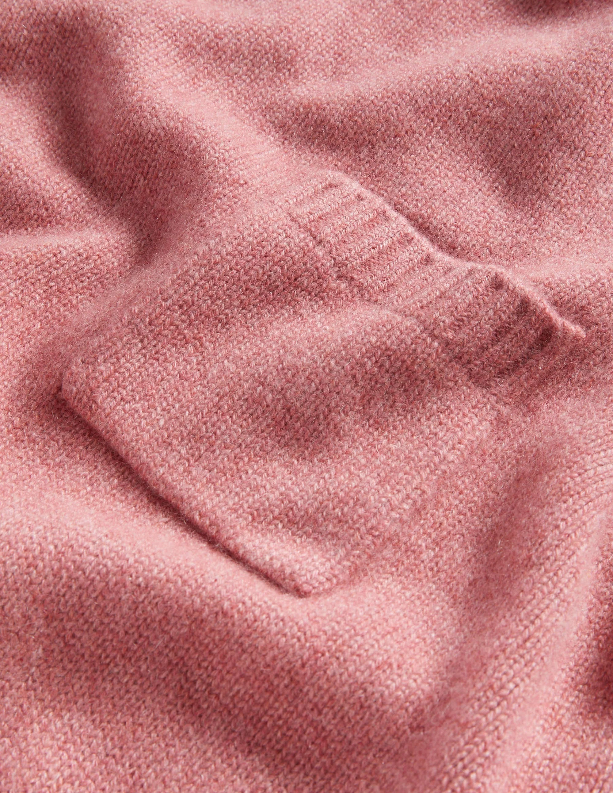 Grobstrickpullover aus Kaschmir mit Rundhalsausschnitt-Dusty Red - Image 6