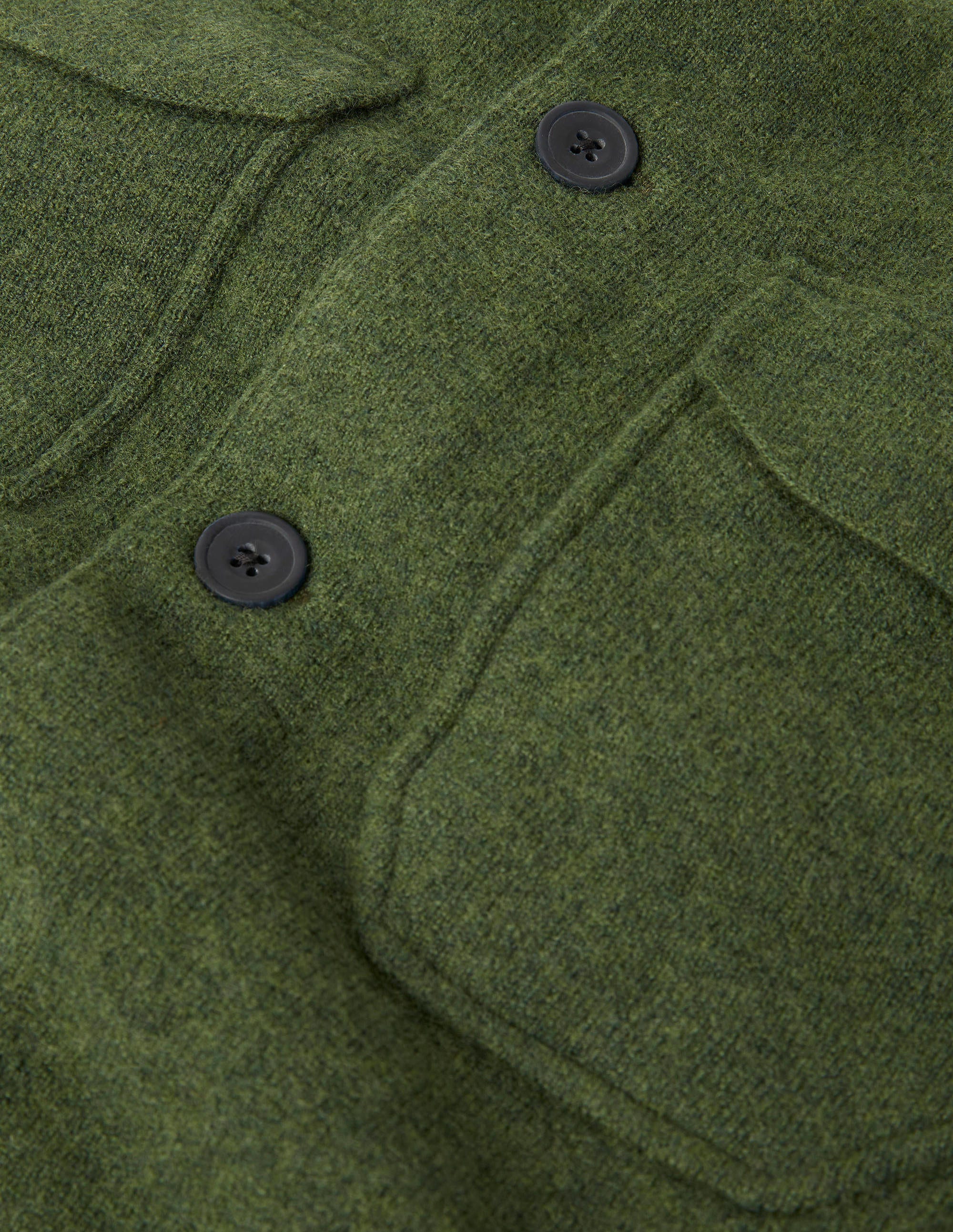 Haddon Strickjacke-Dunkles Olivgrün, Melange - Image 5