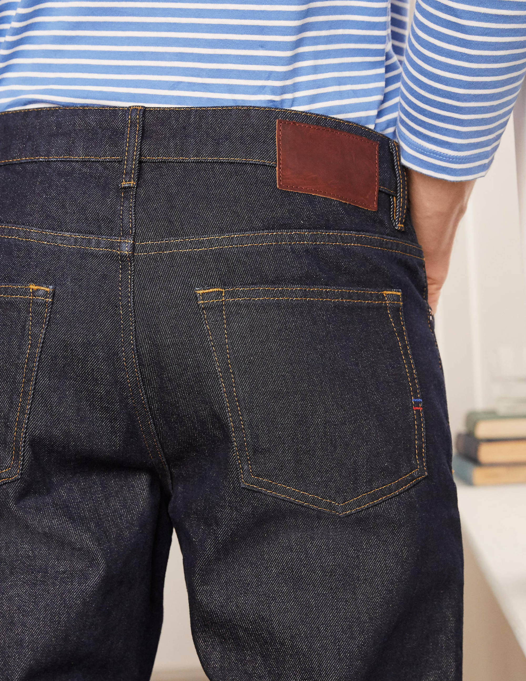 Jeans mit geradem Bein-Denim, Dunkle Waschung - Image 4