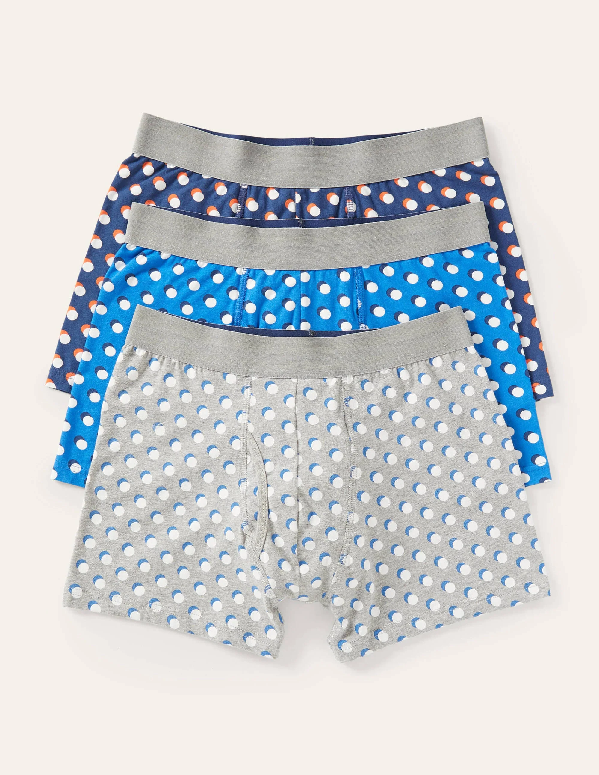 Jersey-Boxershorts im 3er-Pack-Schattierte Tupfen, Set