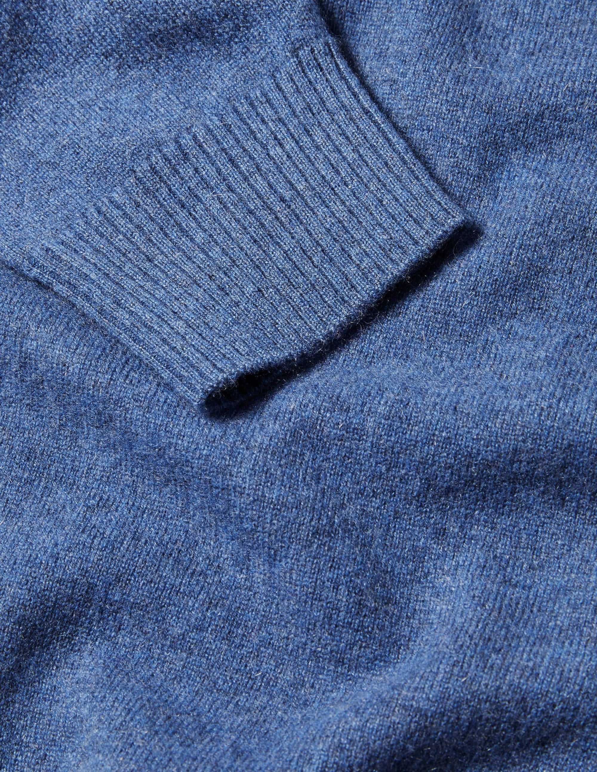 Kaschmirpullover mit Rundhalsausschnitt-Blau - Image 6