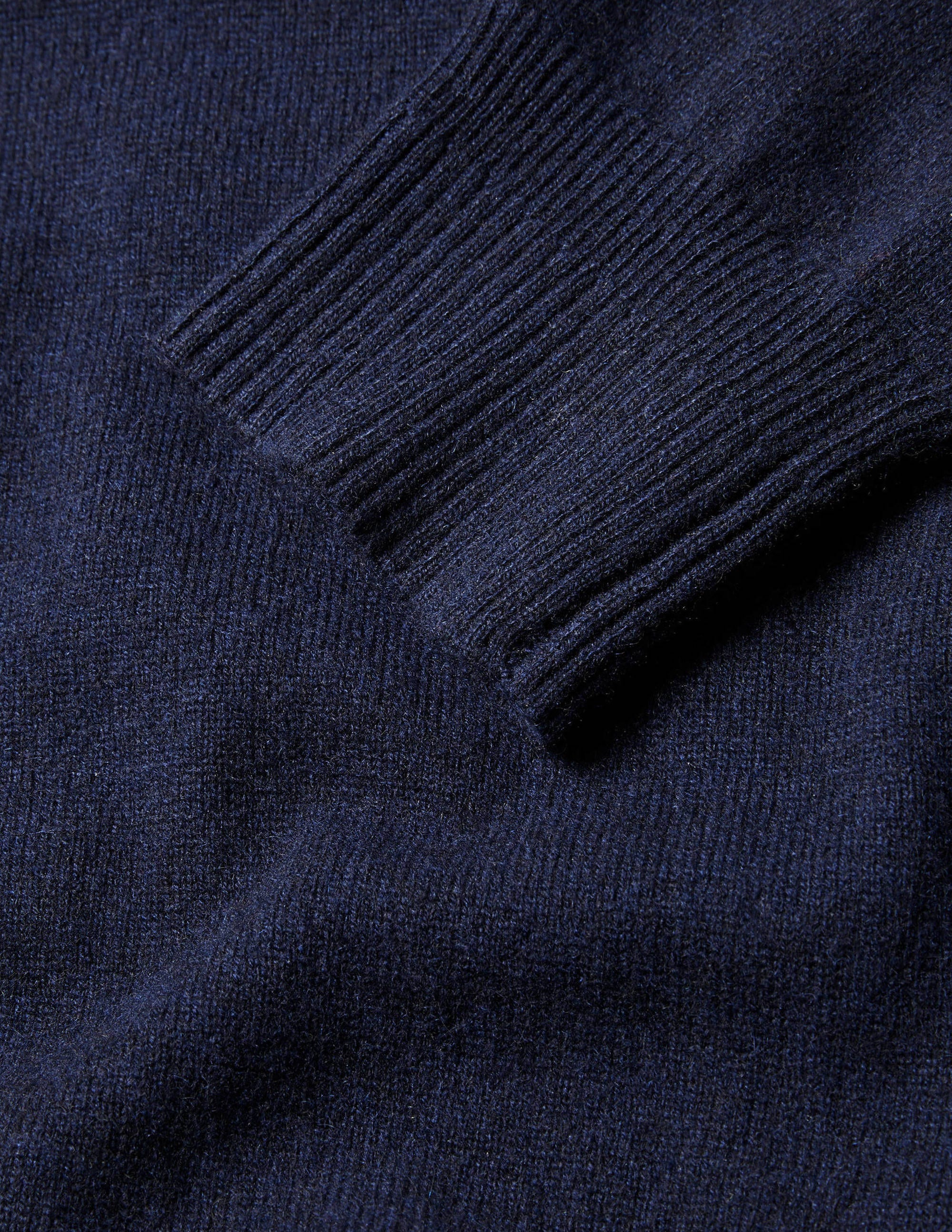 Kaschmirpullover mit Rundhalsausschnitt-Marineblau - Image 6