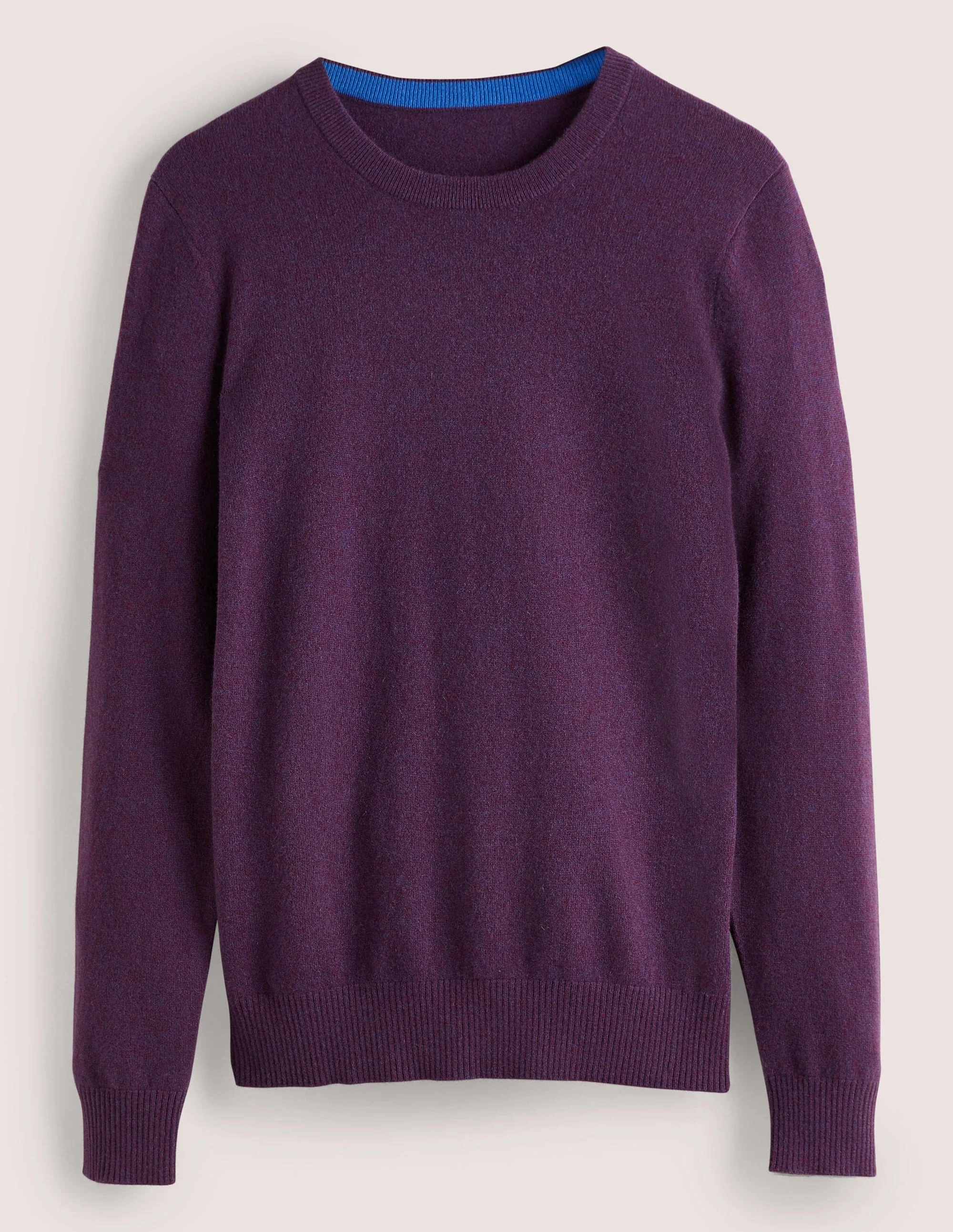 Kaschmirpullover mit Rundhalsausschnitt-Perfekte Pflaumen Melange - Image 5