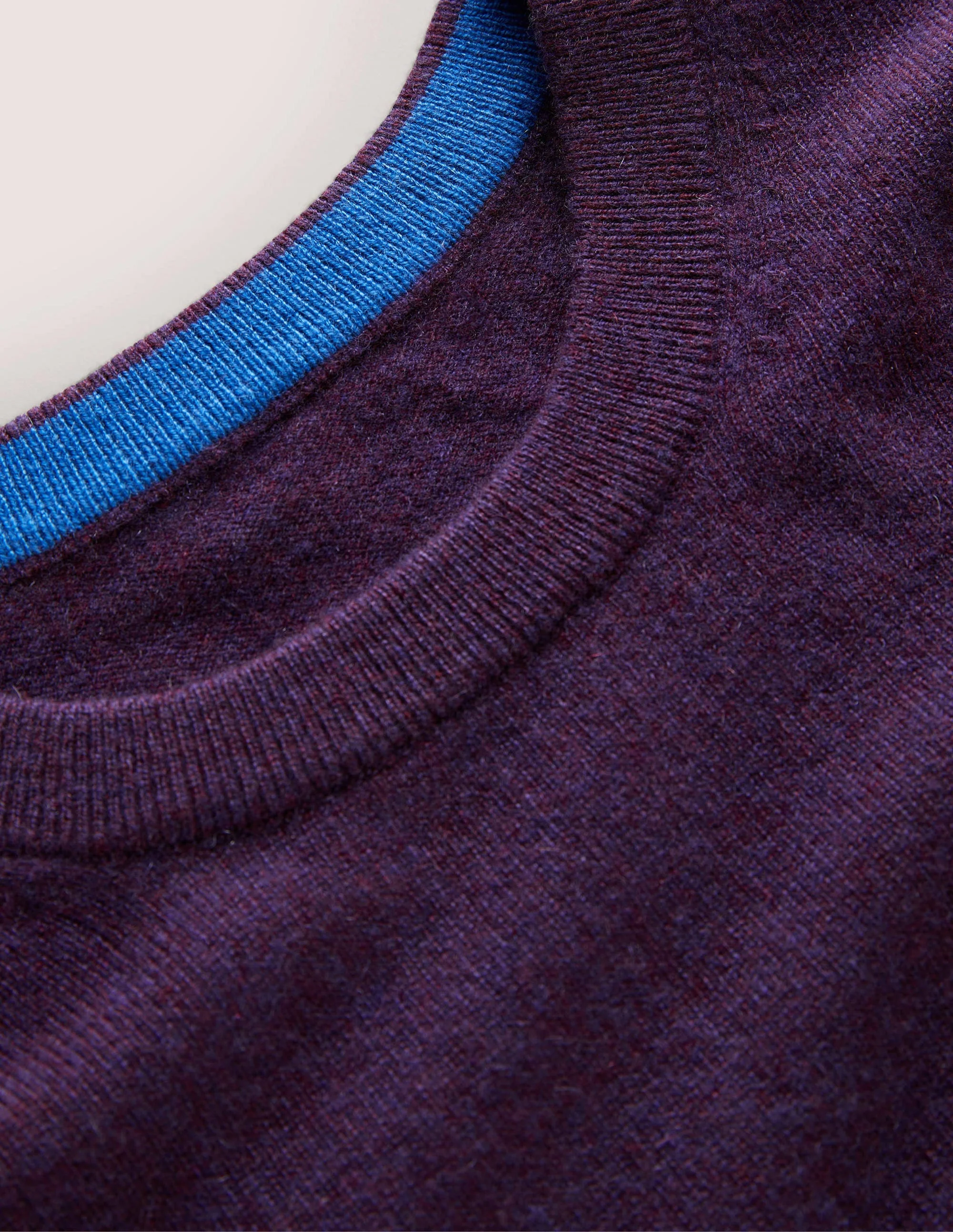 Kaschmirpullover mit Rundhalsausschnitt-Perfekte Pflaumen Melange - Image 6