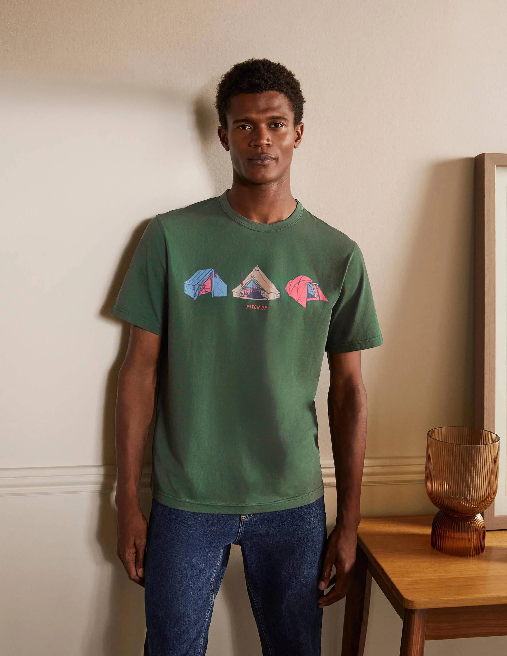 Kingston T-Shirt-Flaschengrün, Camping