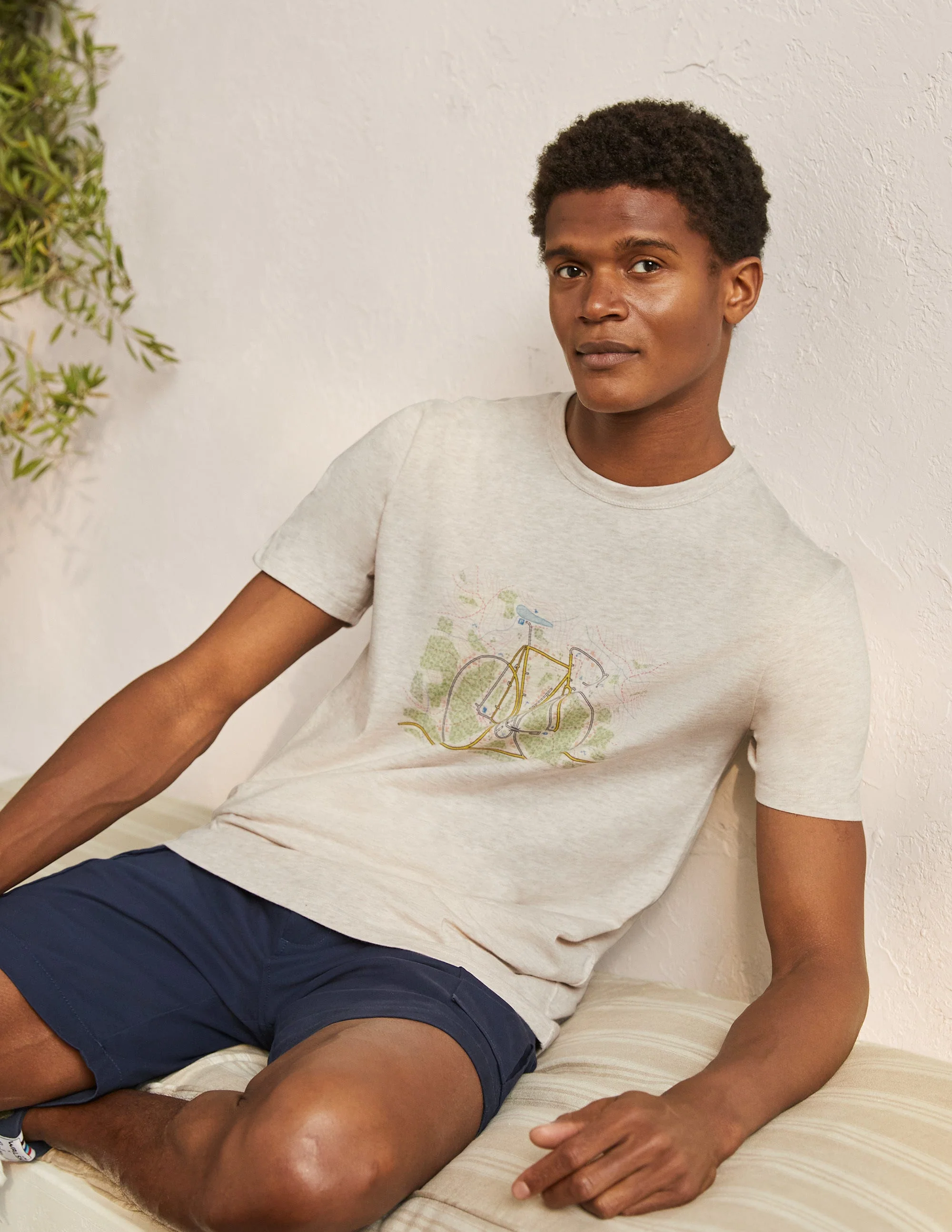 Kingston T-Shirt-Hellbeige Meliert, Fahrrad