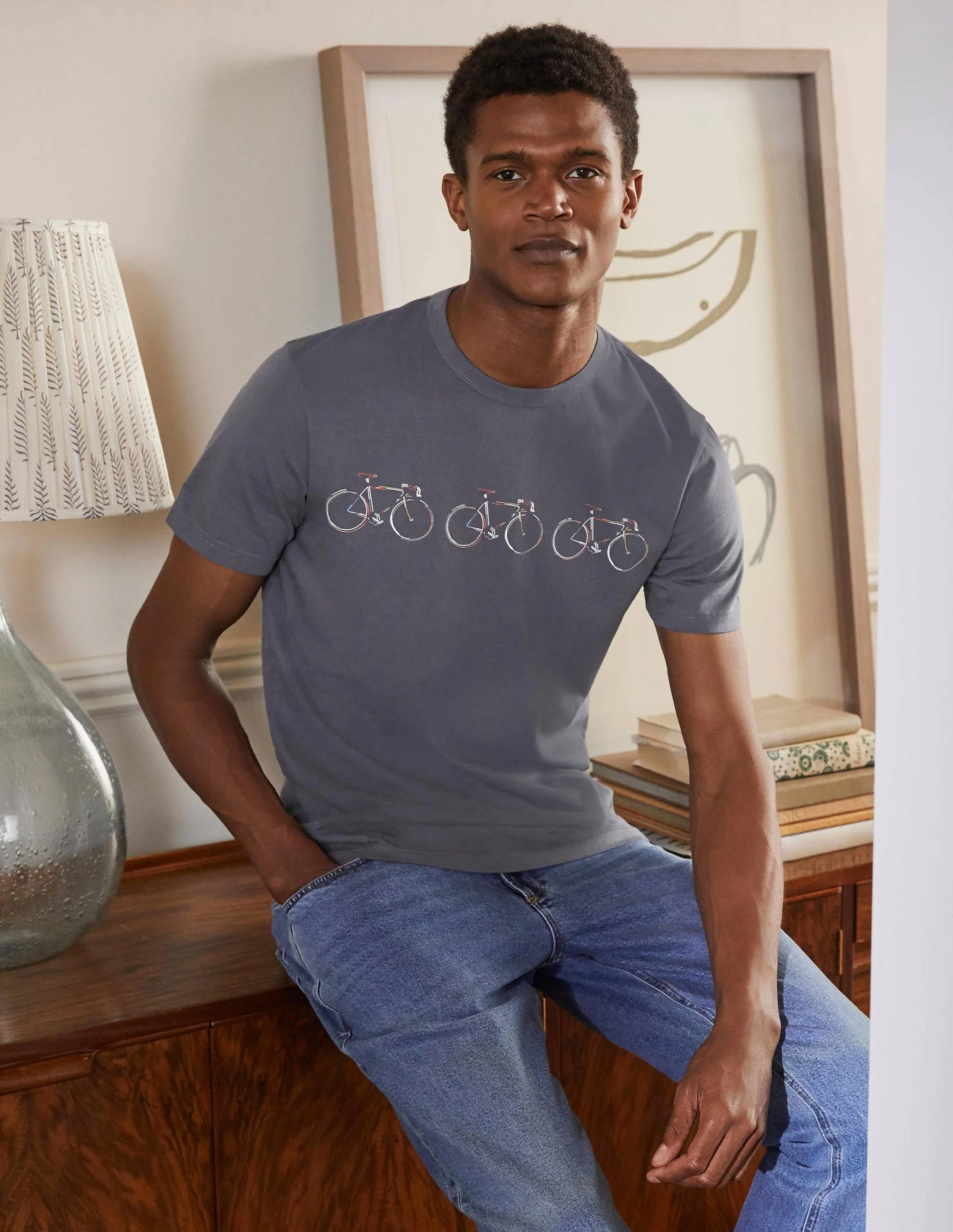 Kingston T-Shirt-London-Grau, Fahrräder