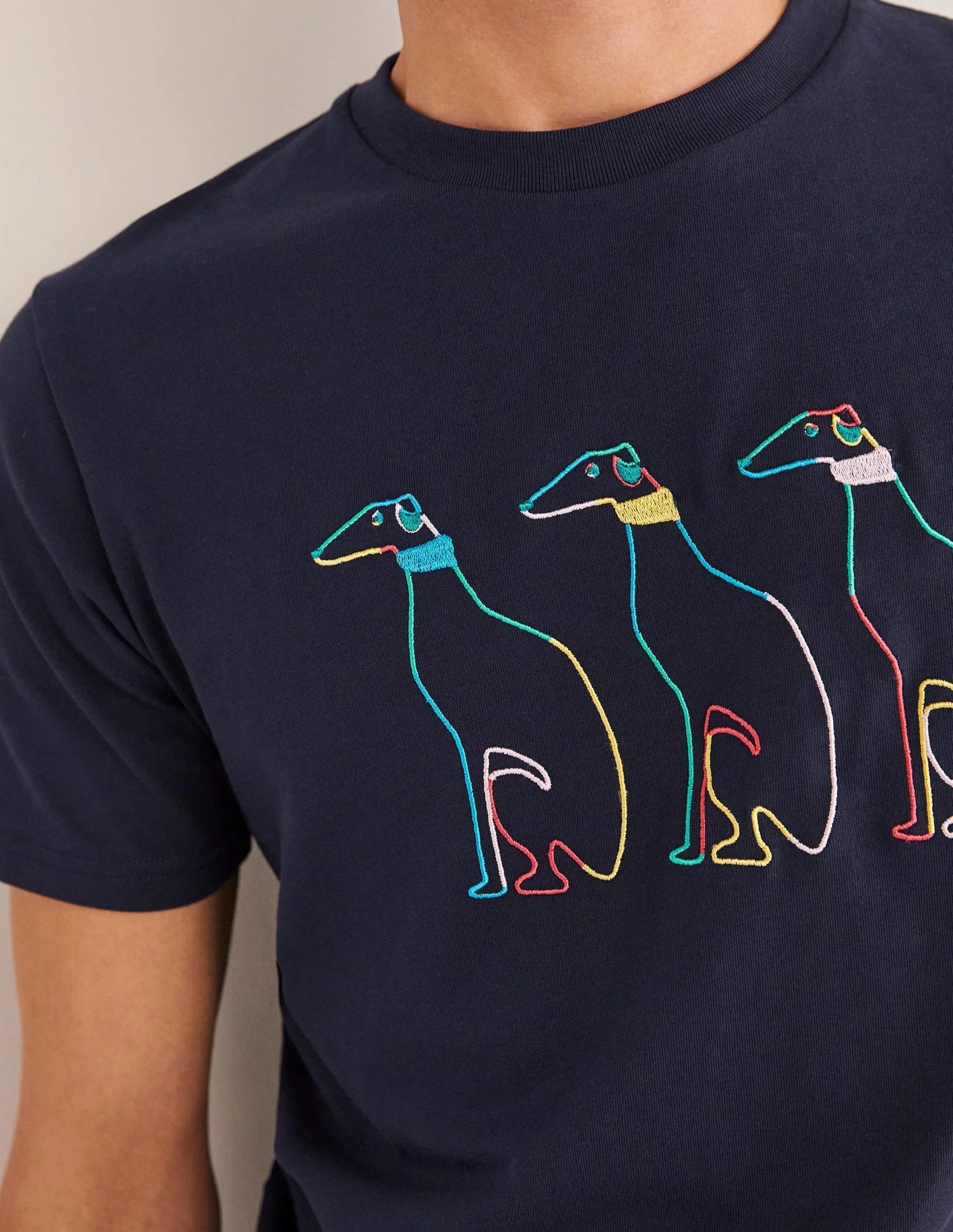 Kingston T-Shirt-Navy, Whippet - Image 2