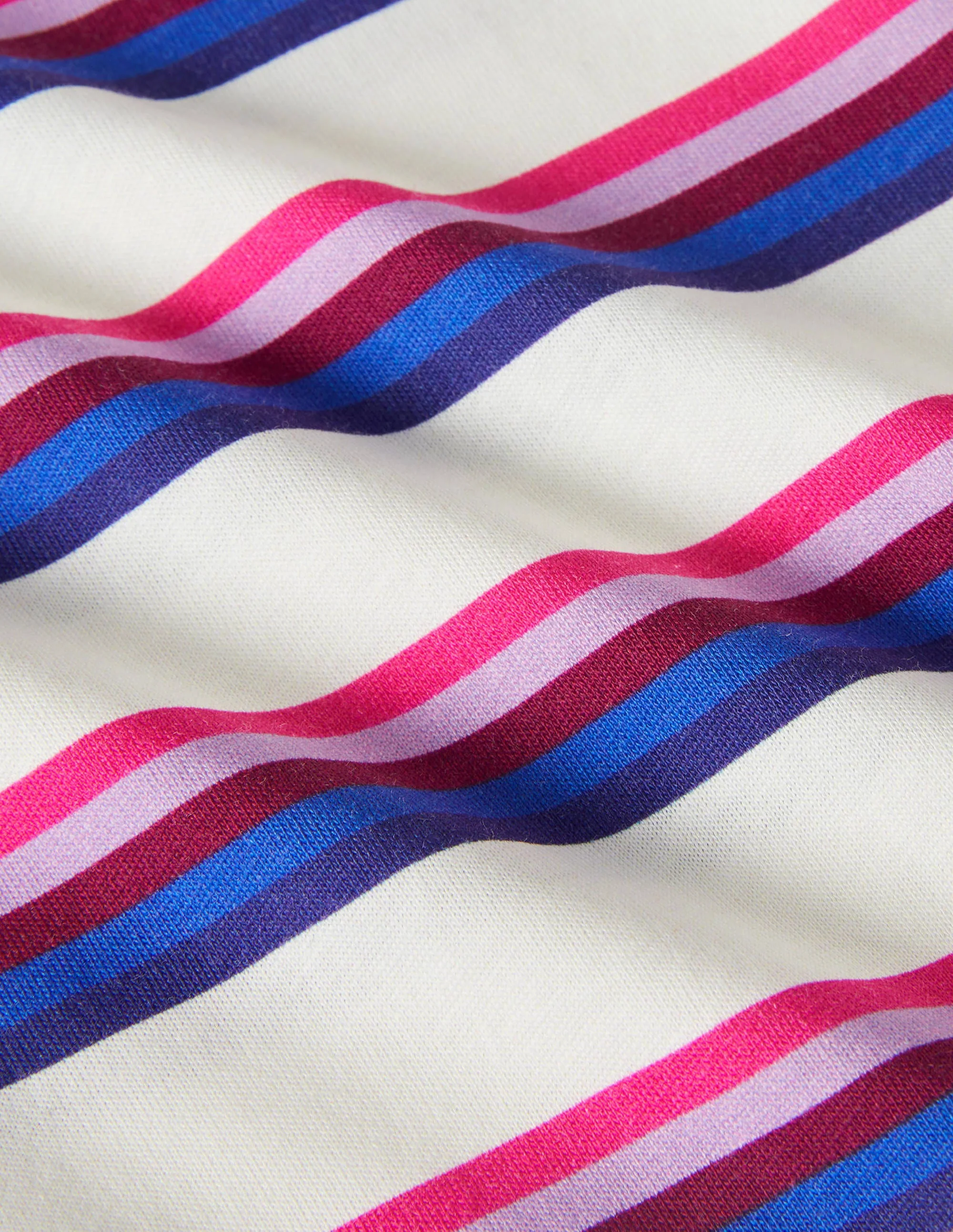 Klassisches Baumwoll-T-Shirt-Beetroot Purple Multi Stripe - Image 6