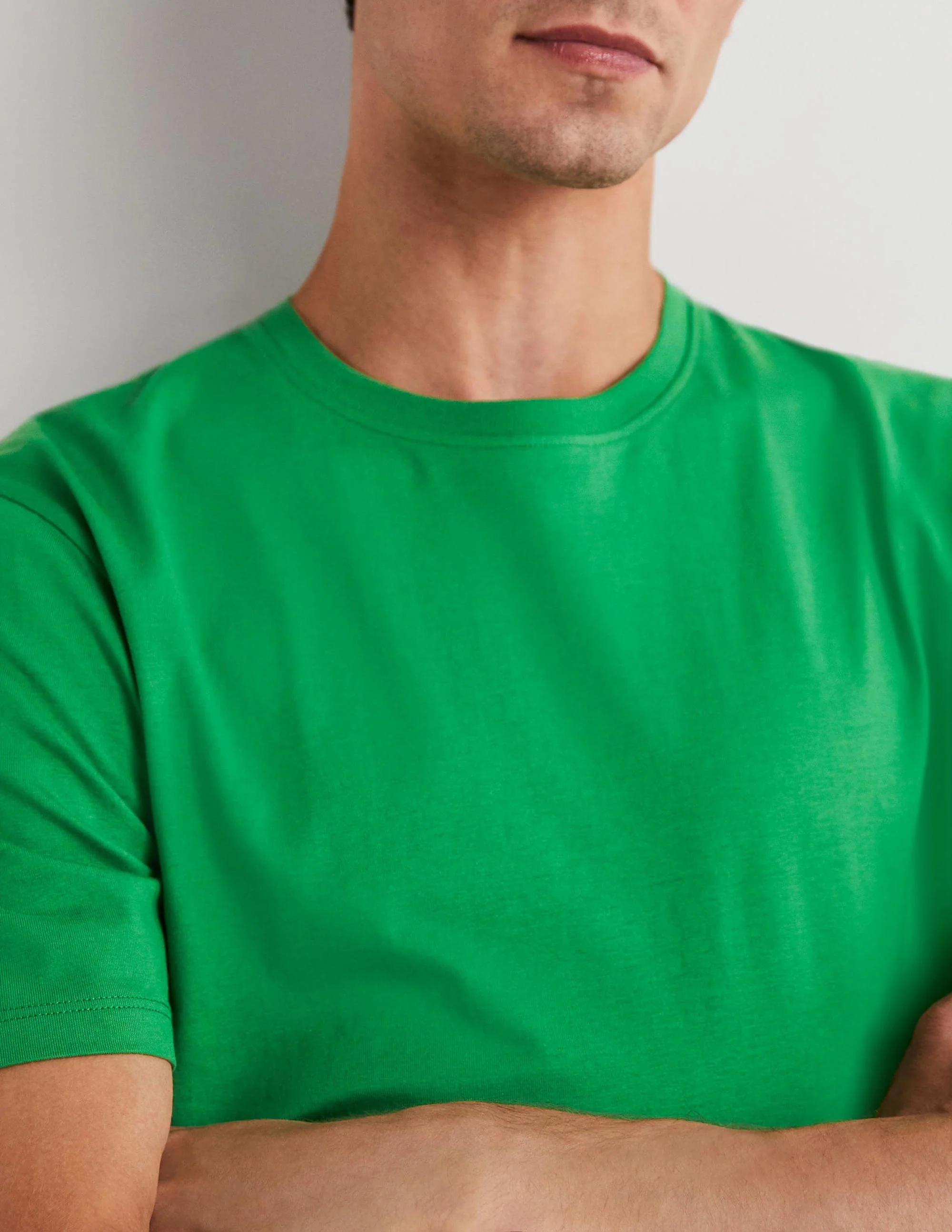 Klassisches Baumwoll-T-Shirt-Bohnengrün - Image 2