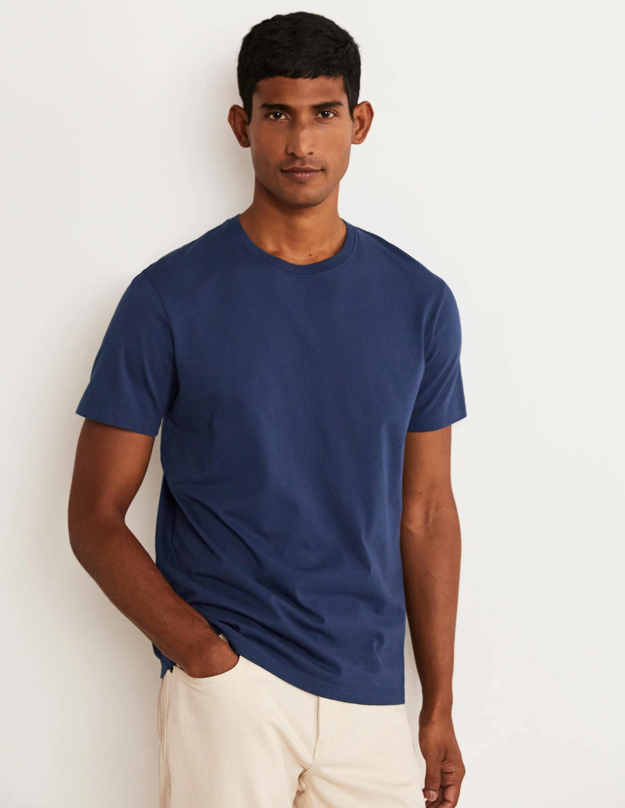 Klassisches Baumwoll-T-Shirt-Klassisches Navy - Image 4