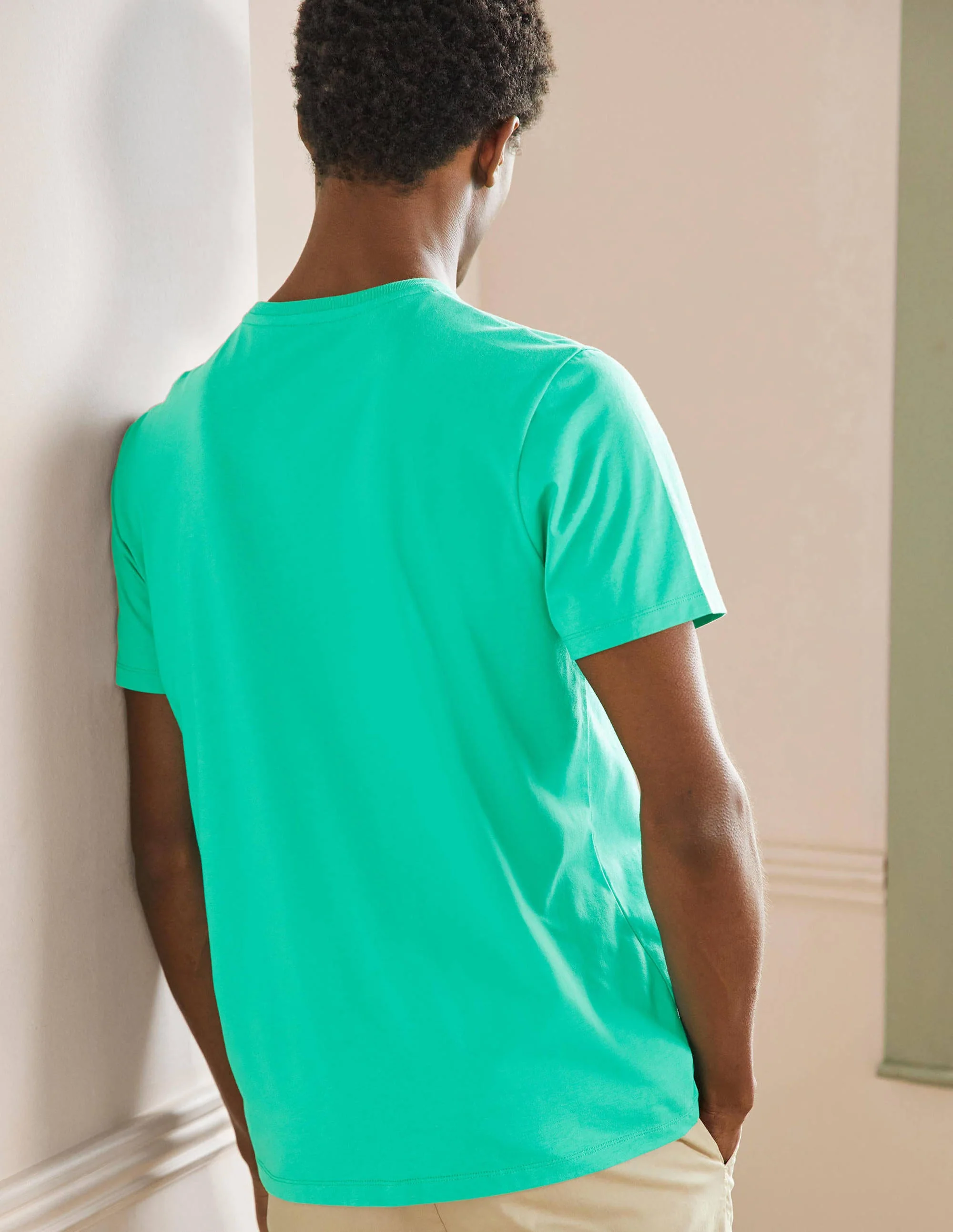 Klassisches Baumwoll-T-Shirt-Meeresgrün - Image 3