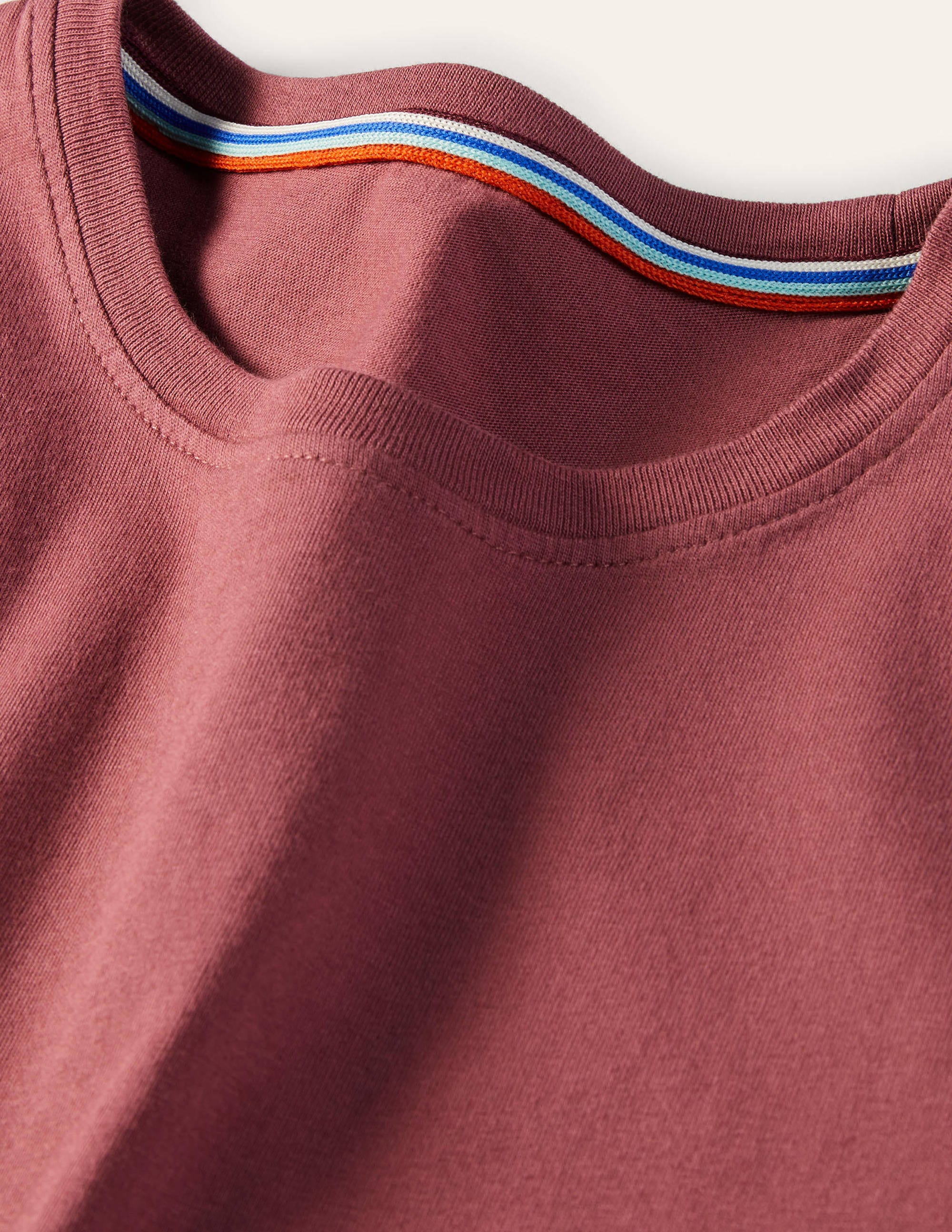 Klassisches Baumwoll-T-Shirt-Palisanderbraun - Image 6