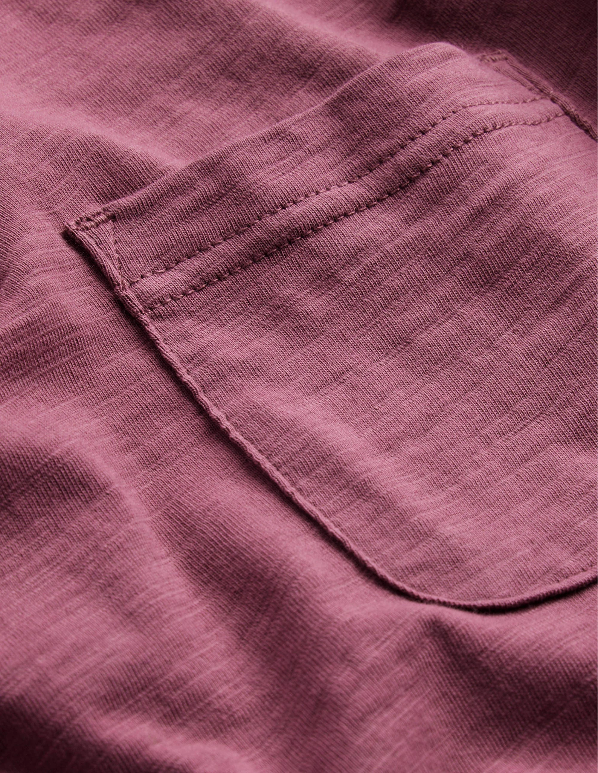 Kurzärmliges Poloshirt aus Flammgarn-Jersey-Renaissance-Violett - Image 6