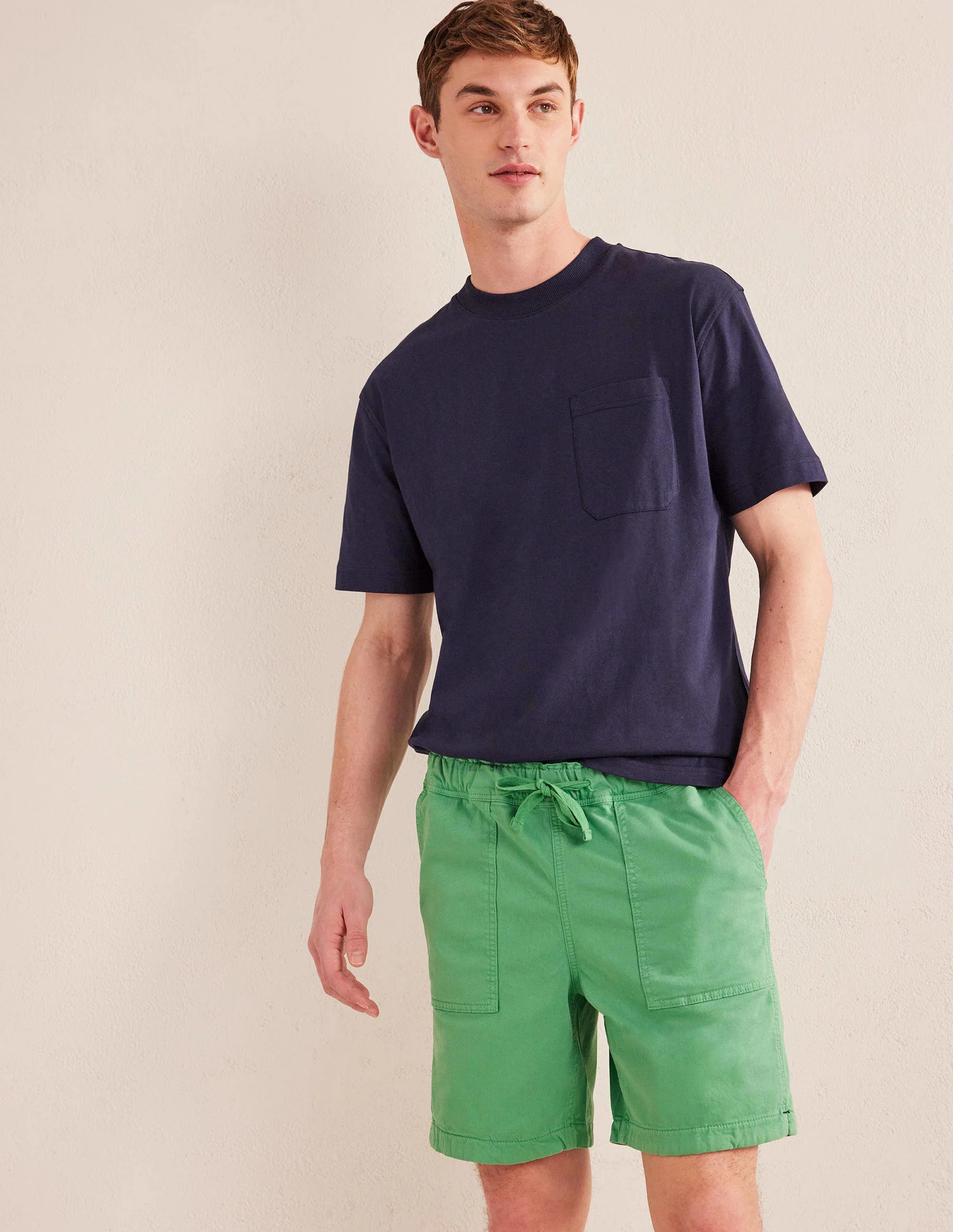 Lässige Twillshorts-Sanftes Mintgrün