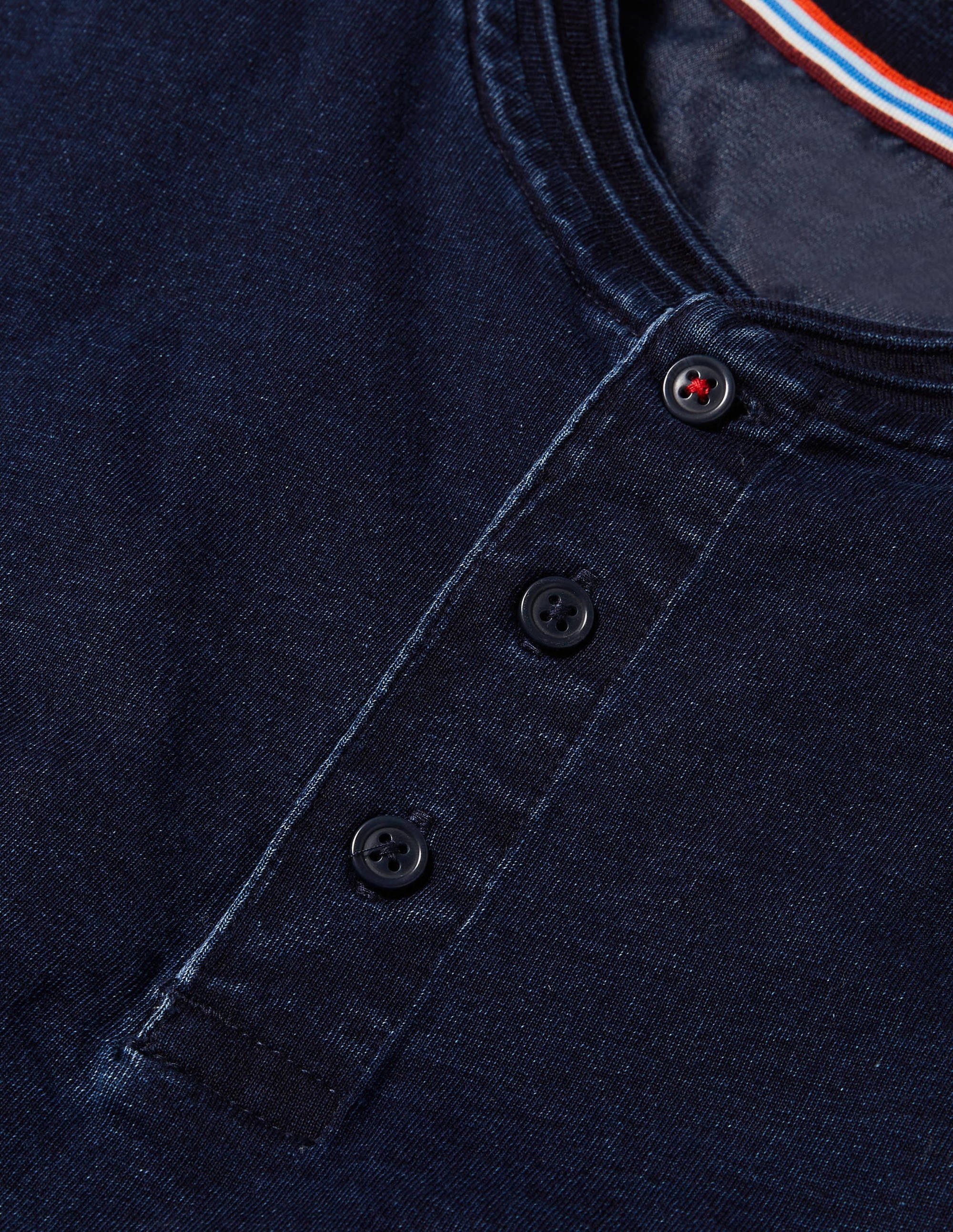 Langärmliges Henley-Shirt-Indigoblau - Image 6