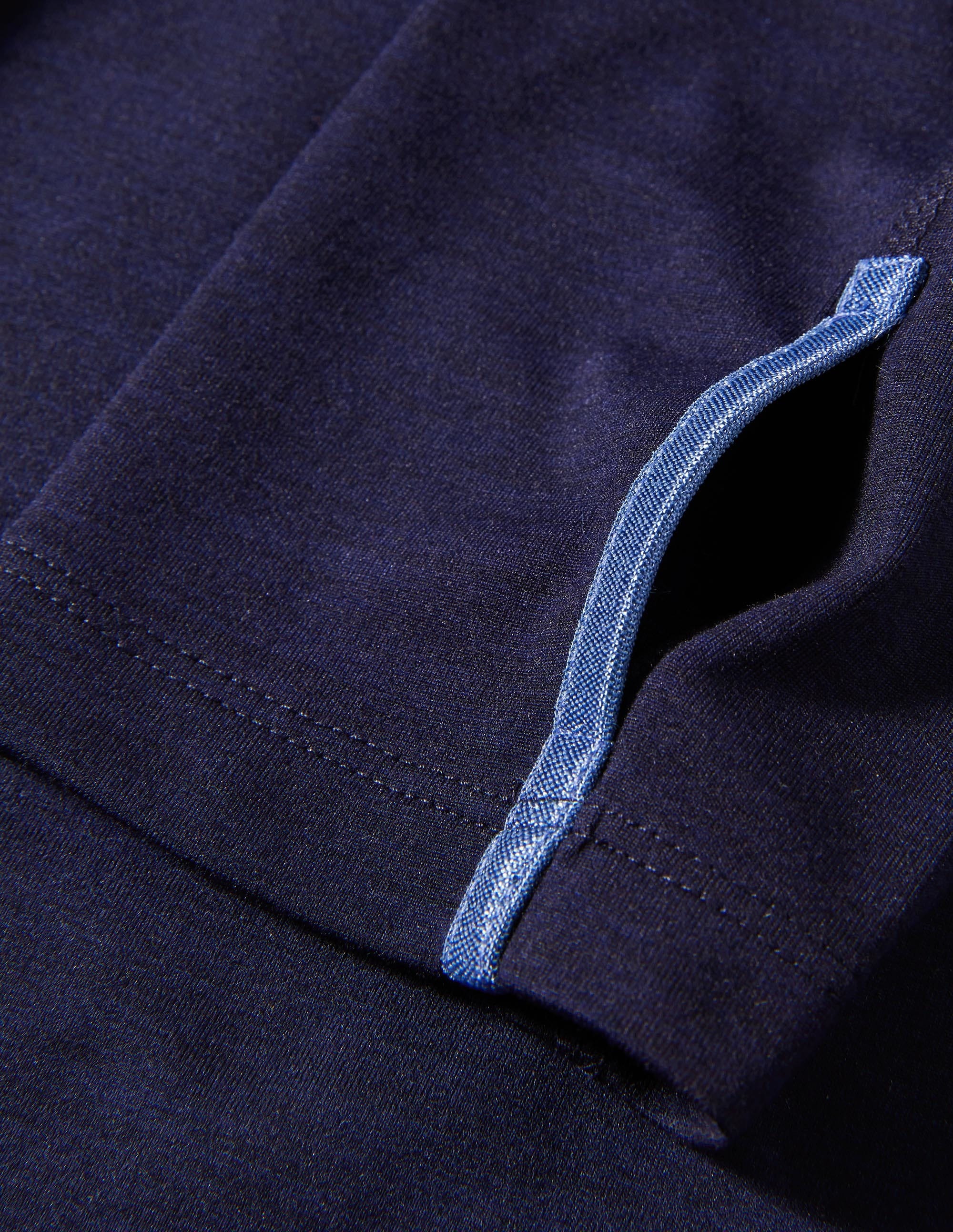 Langärmliges Sportshirt-Weltraumblau, Blockfarben - Image 7