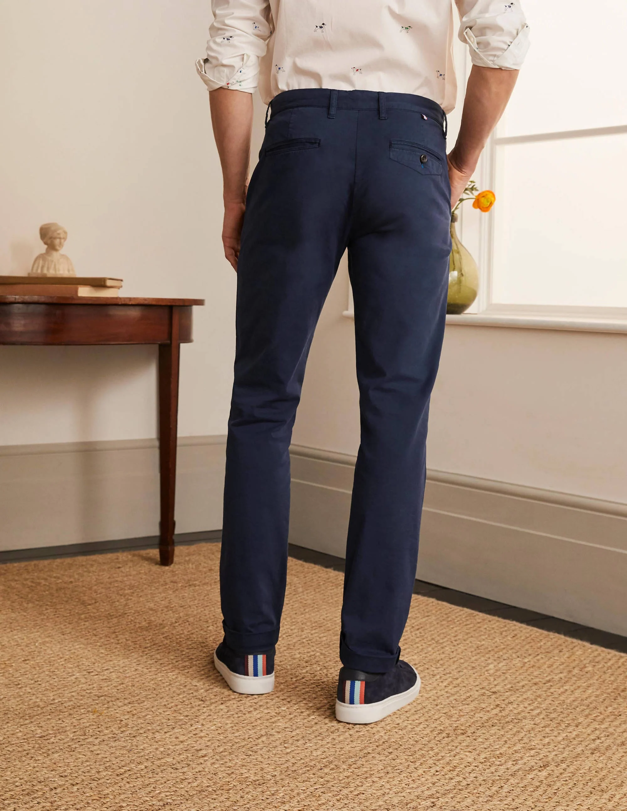 Leichte schmale Chinohose-Marineblau - Image 3