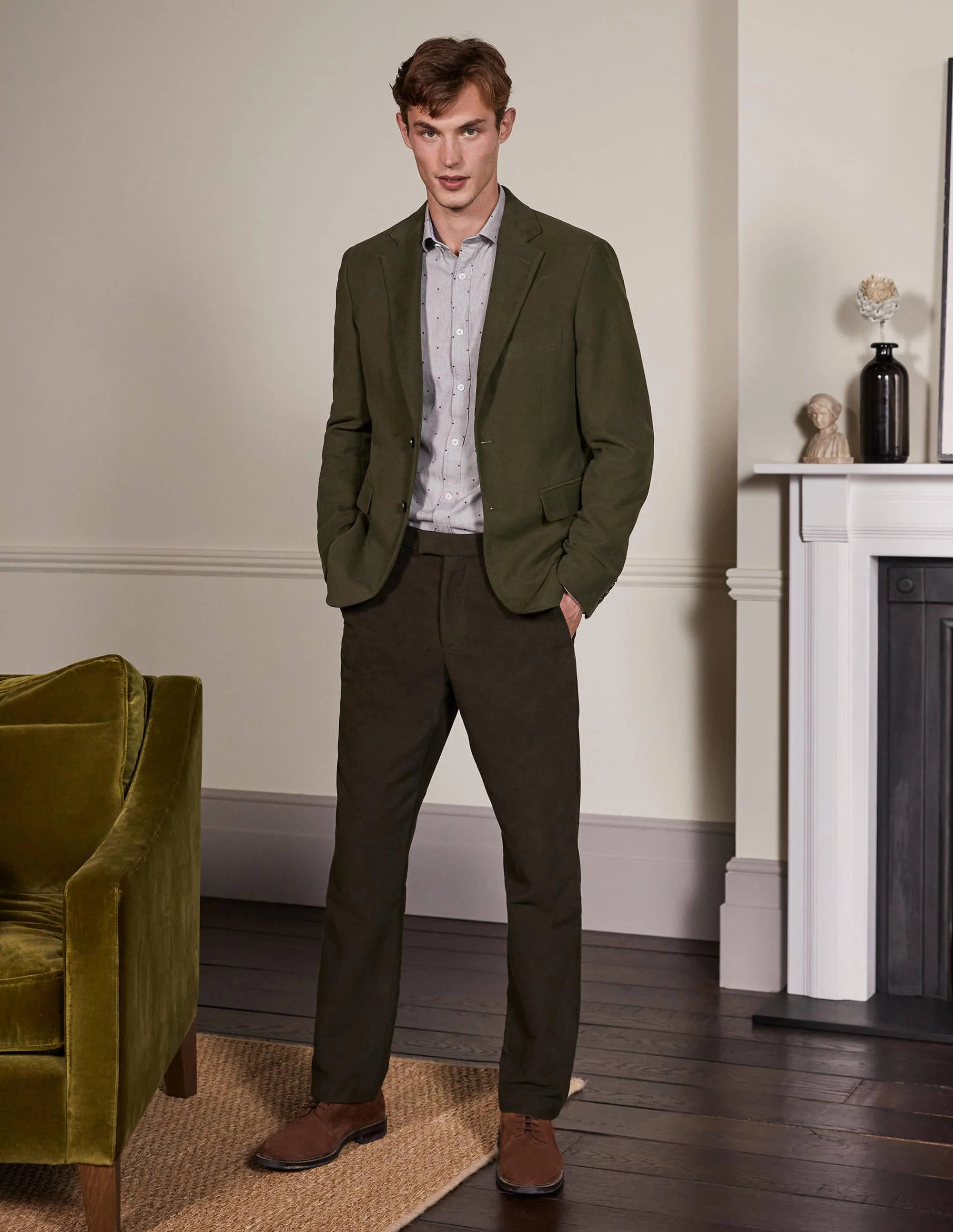Lothbury Moleskin-Blazer-Olivgrün - Image 4