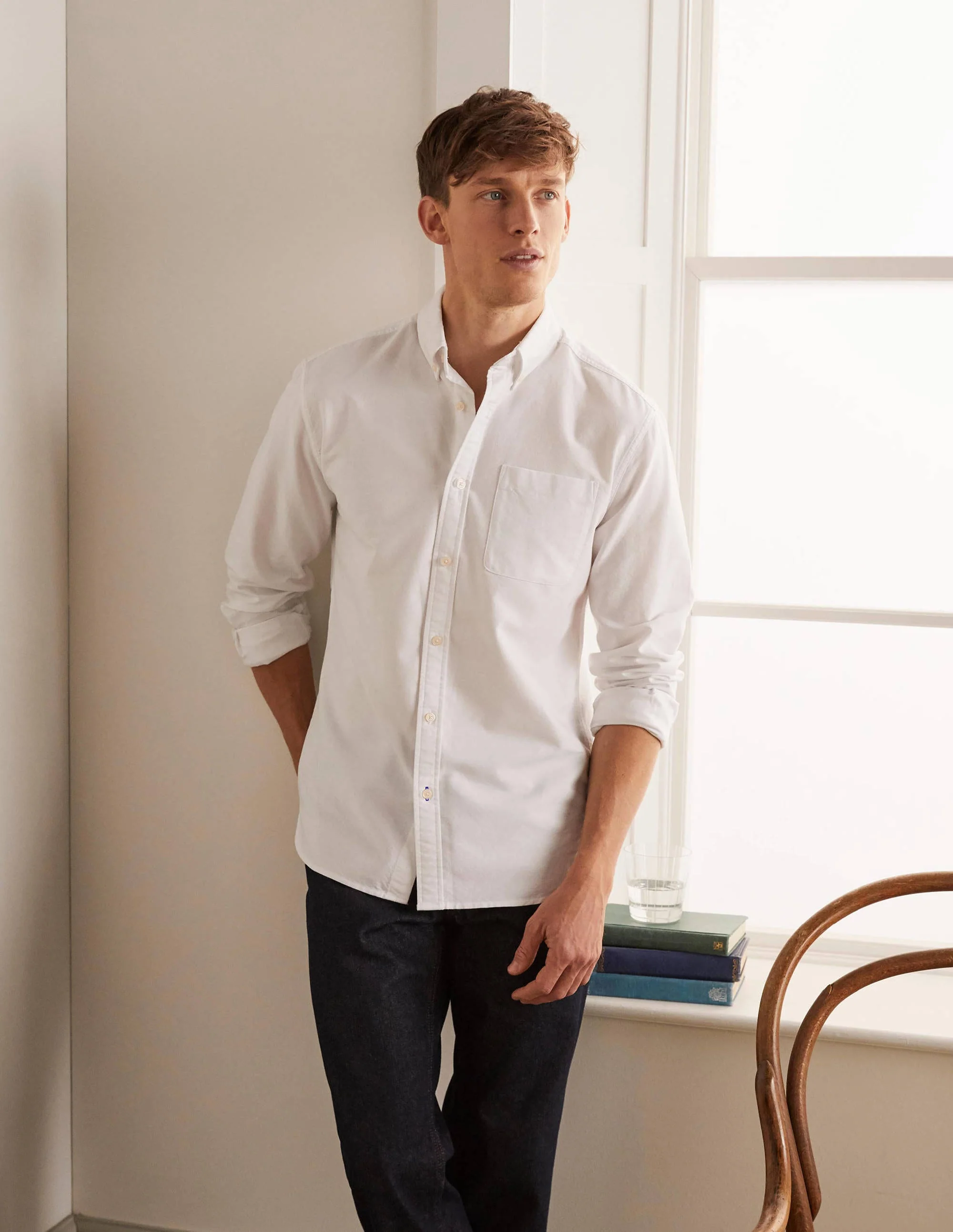 Mens' Oxford Shirt-Weiß - Image 4