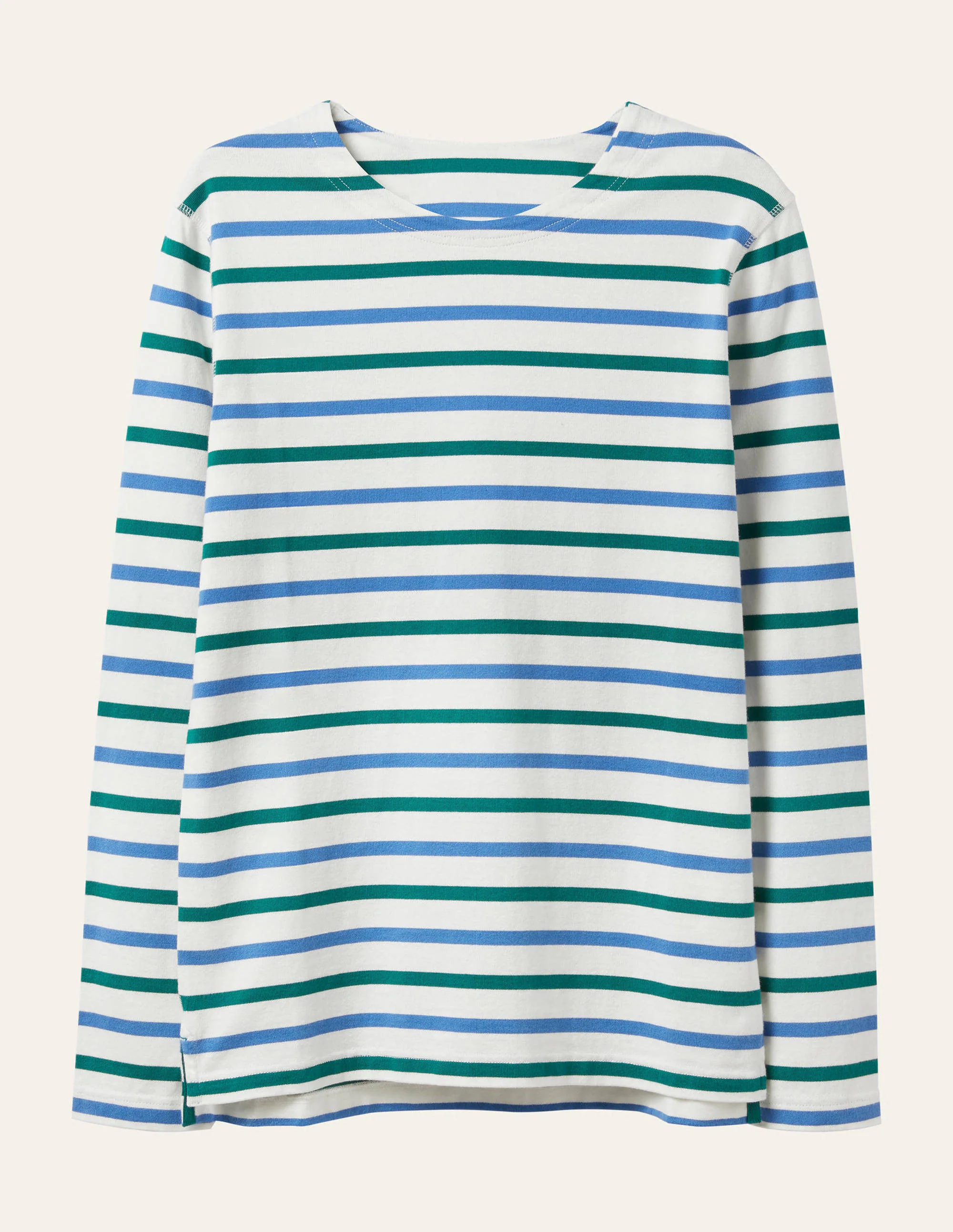 Mittelschweres Matrosen-Bretonshirt-Grüntöne/Himmelblau, Gestreift - Image 6