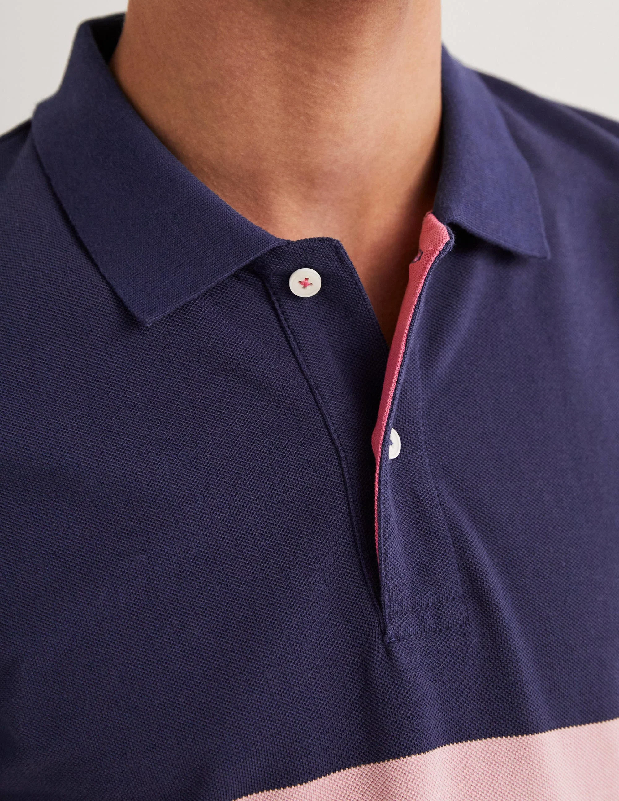 Piqué-Poloshirt-Bartnelkenrosa, Gestreift - Image 6