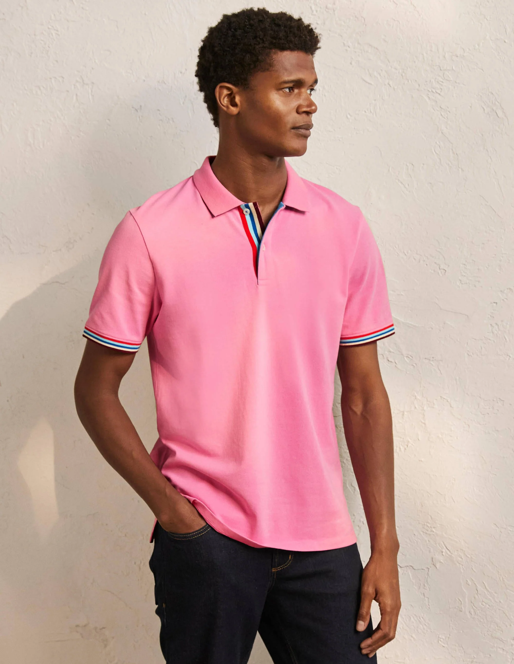 Piqué-Poloshirt-Helles Blütenrosa - Image 4