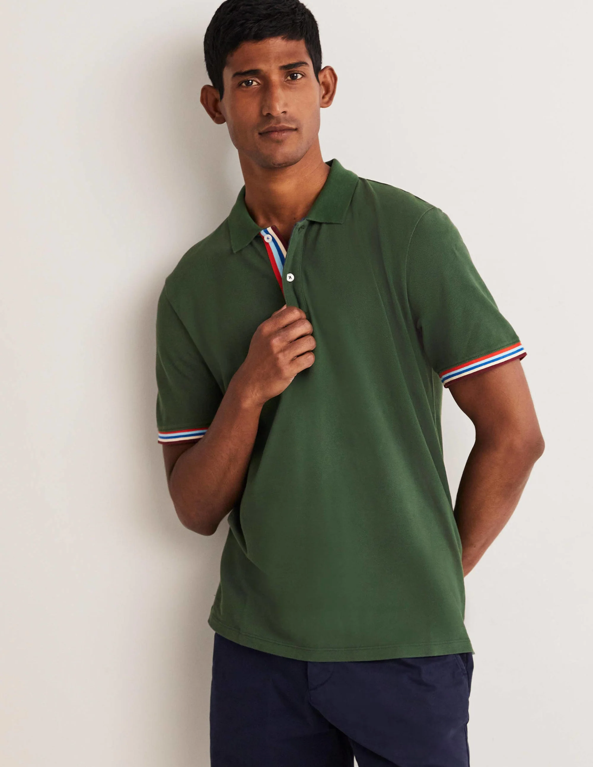 Piqué-Poloshirt-Park Green