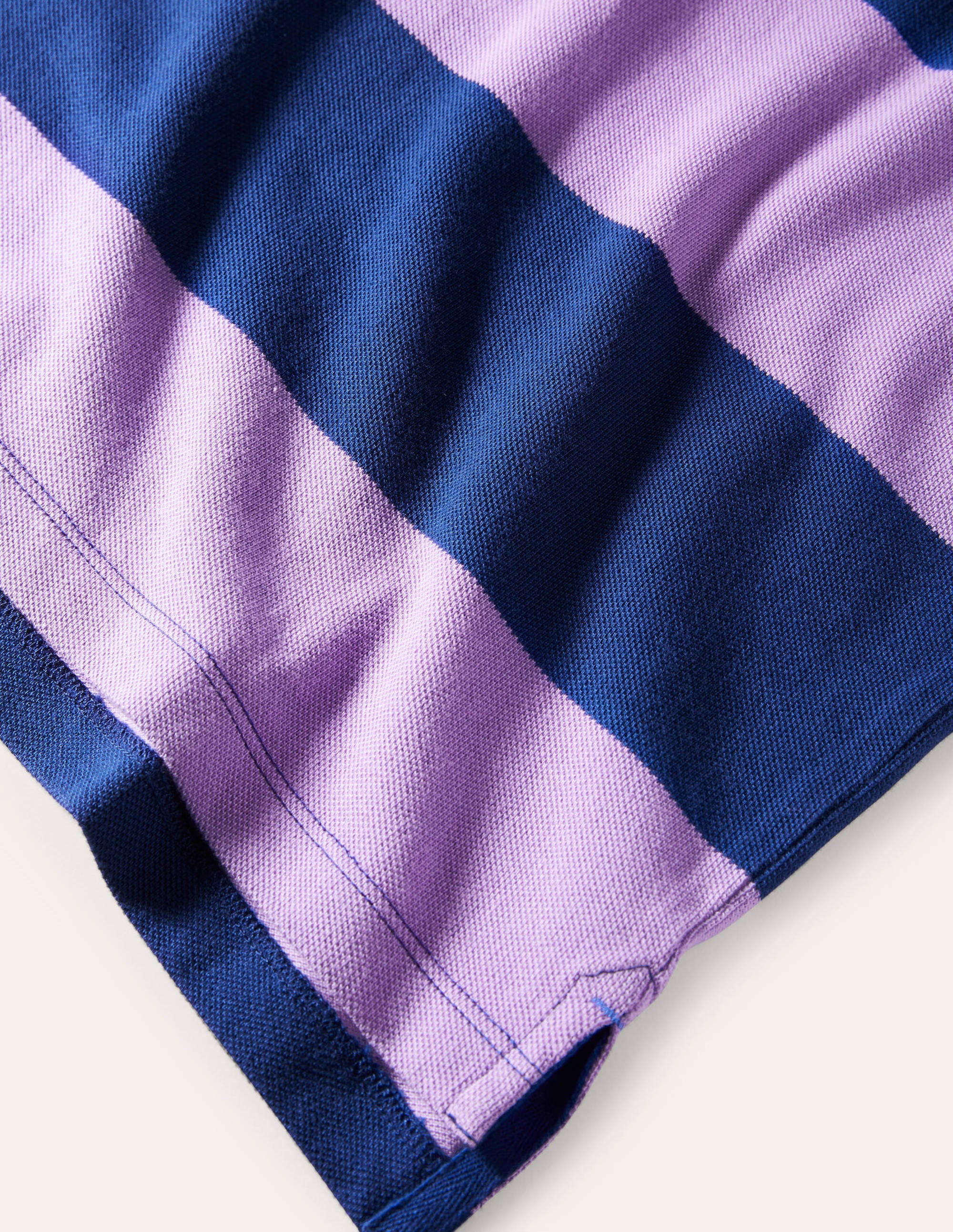 Piqué-Poloshirt-Violett/Offiziersblau, Gestreift - Image 5