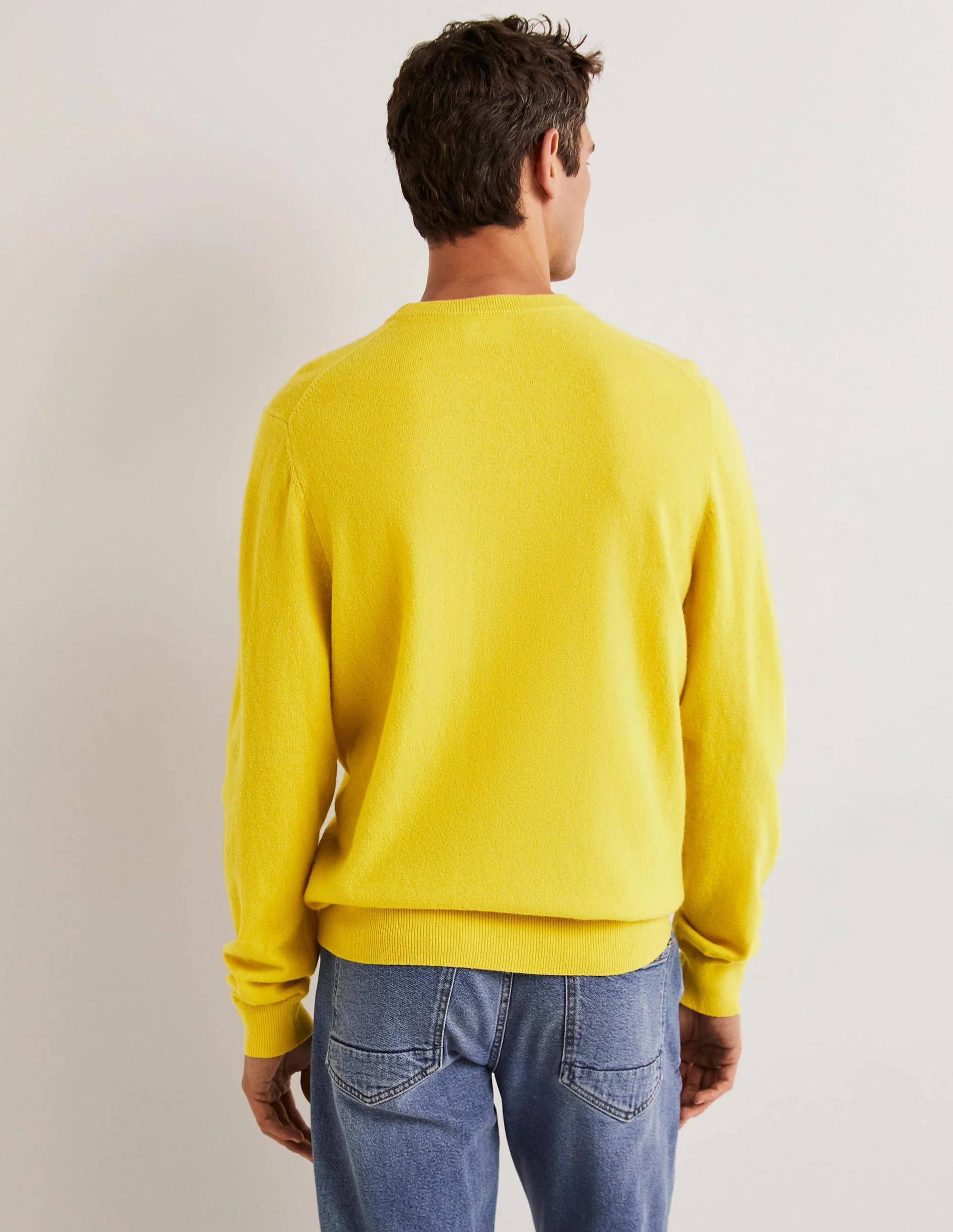 Pullover aus Lammwolle mit Rundhalsausschnitt-Limettengelb - Image 7