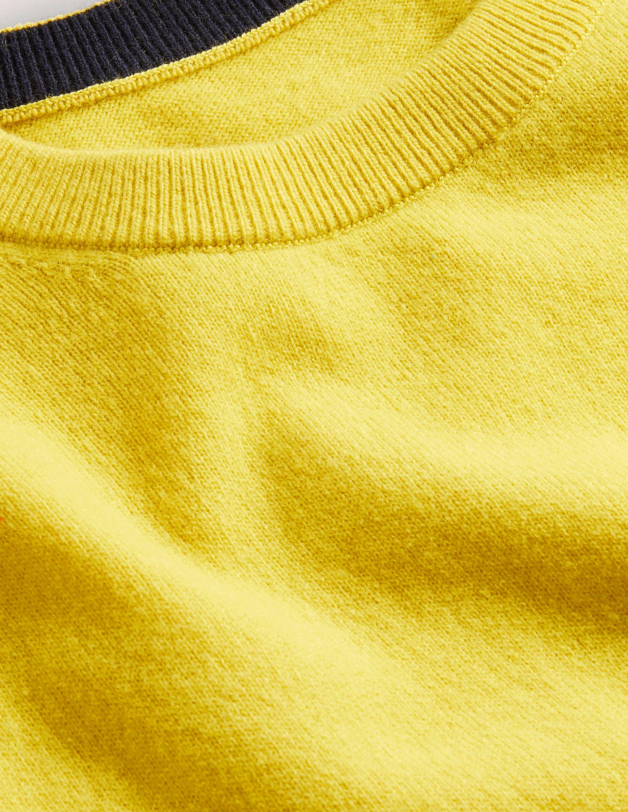 Pullover aus Lammwolle mit Rundhalsausschnitt-Limettengelb - Image 9
