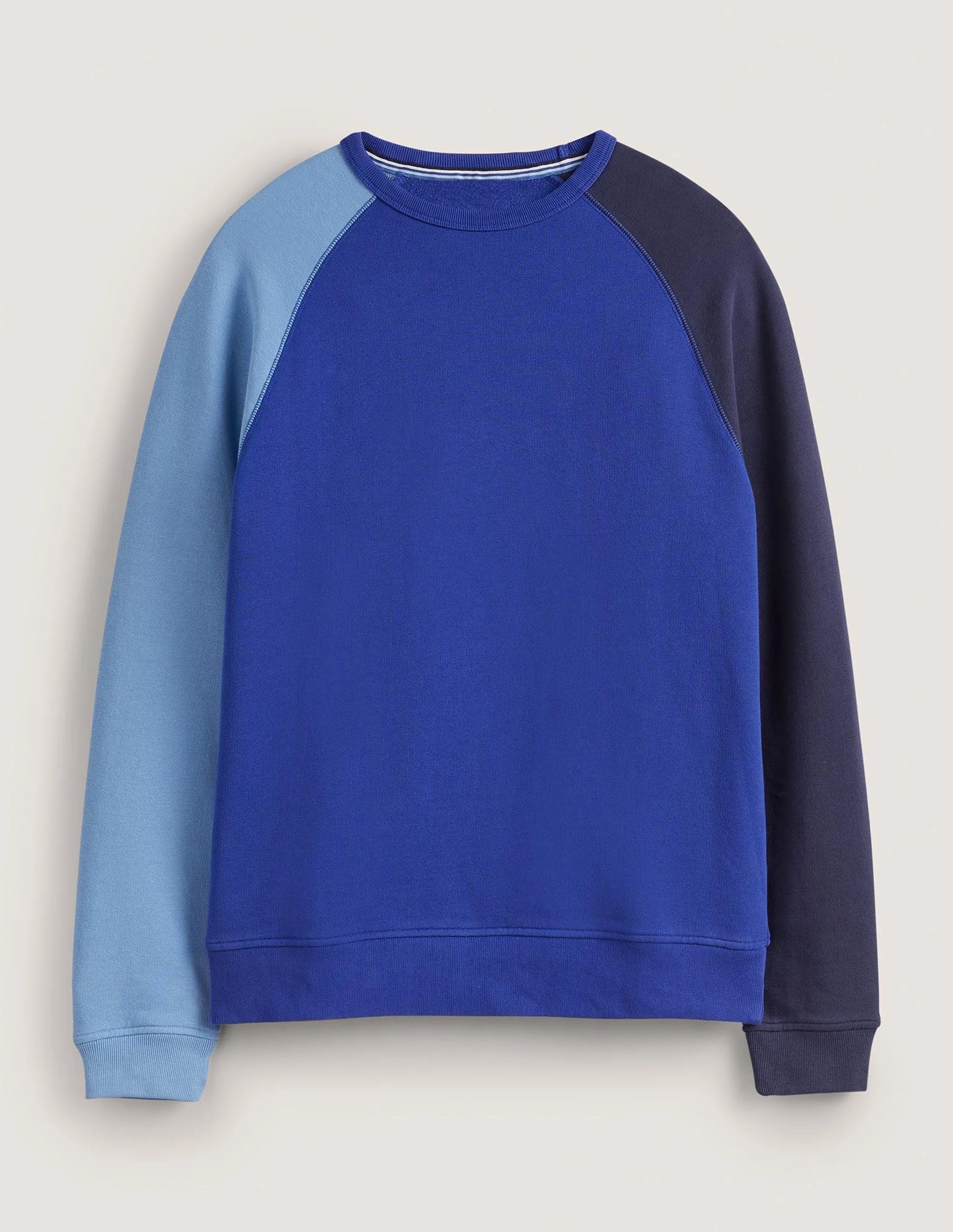 Raglan-Sweatshirt-Blau, Blockfarben - Image 6