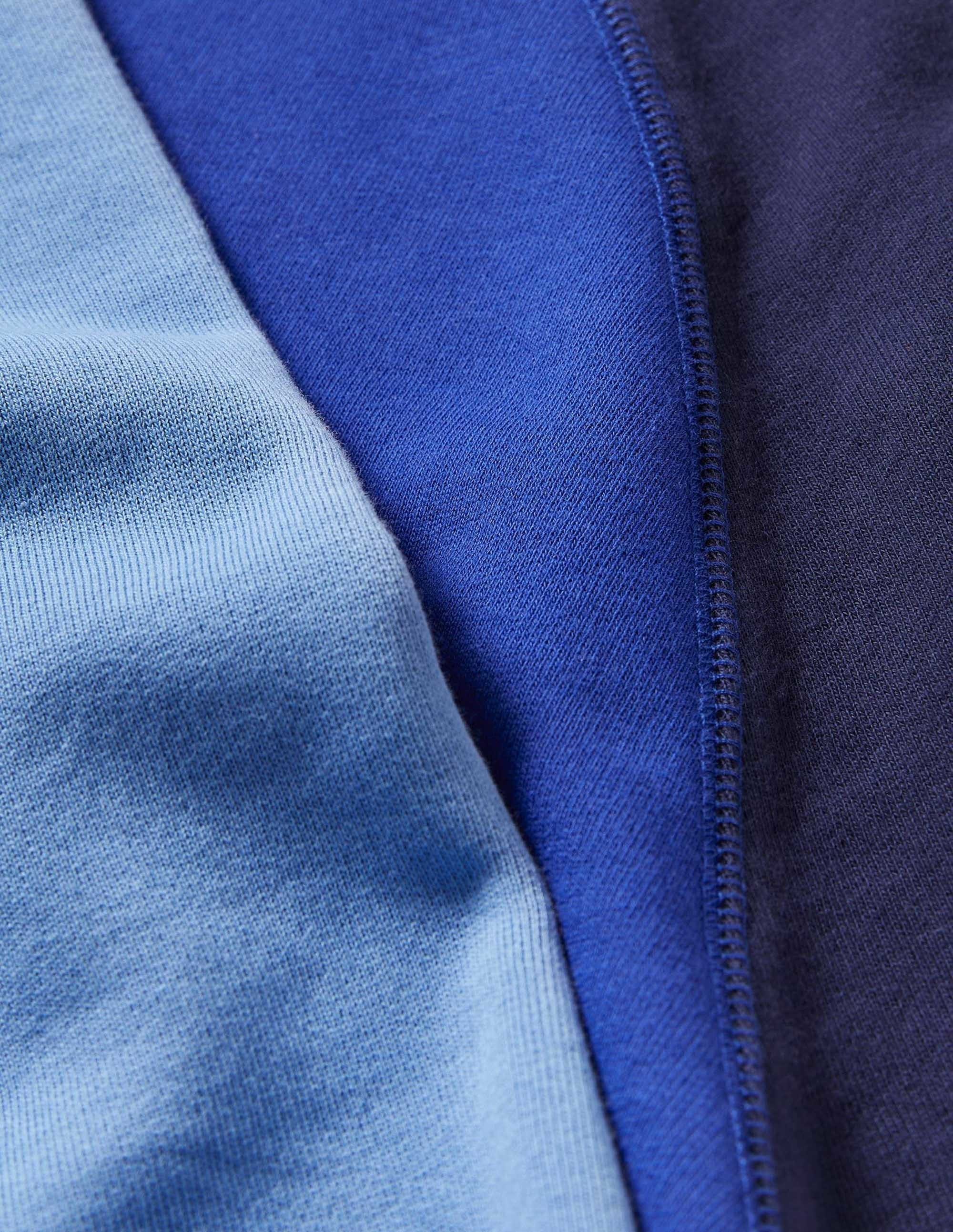 Raglan-Sweatshirt-Blau, Blockfarben - Image 7