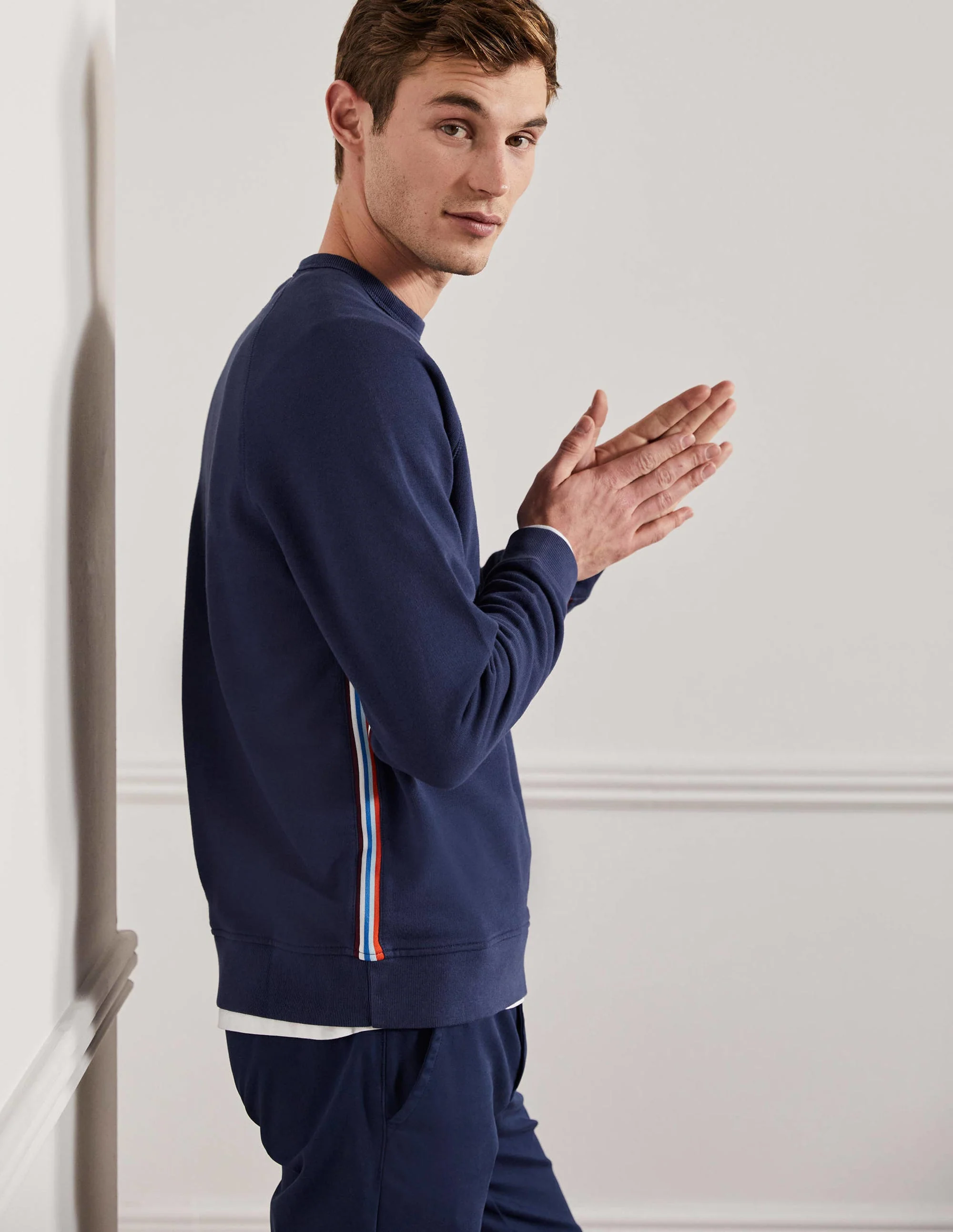 Raglan-Sweatshirt-Marineblau