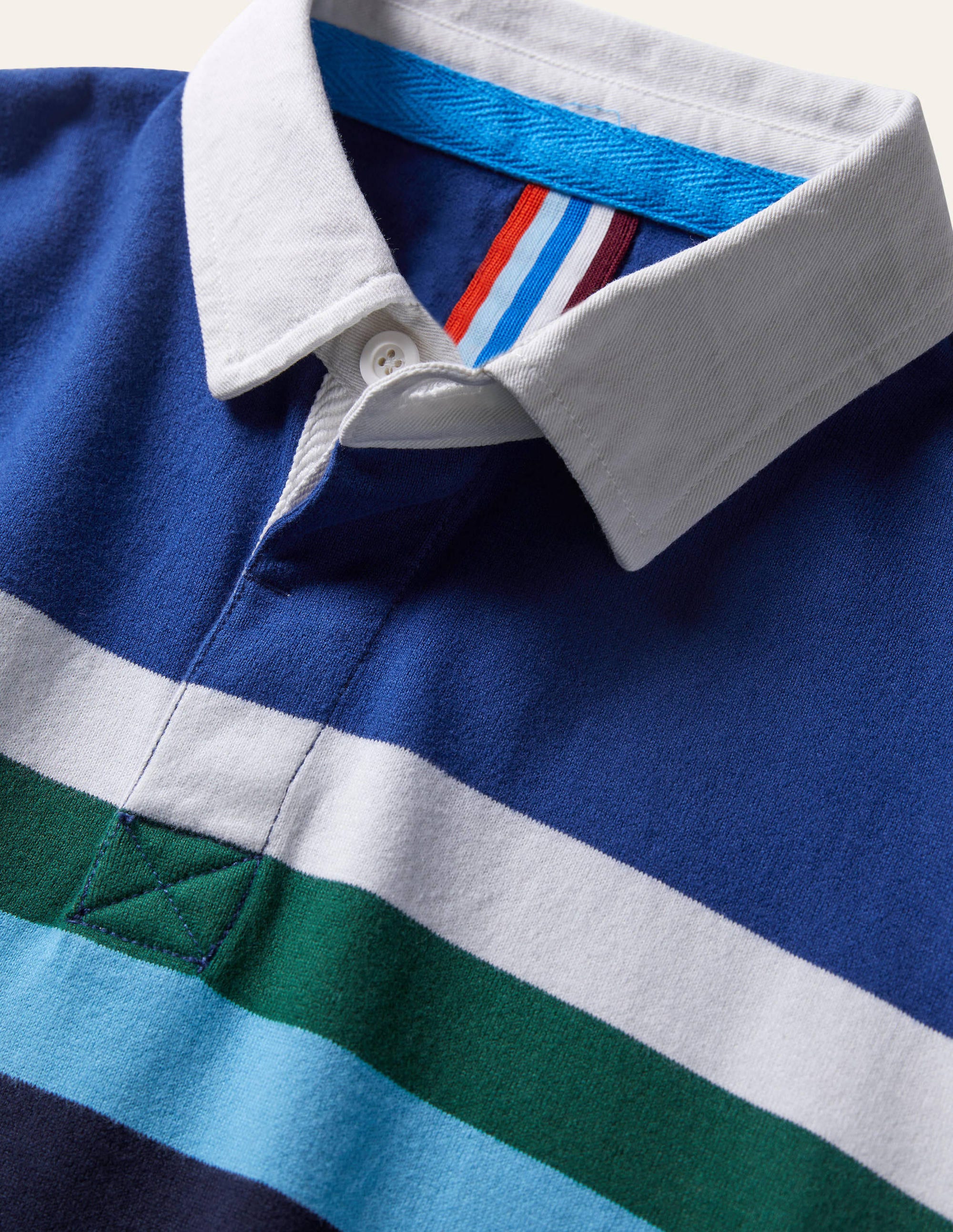 Rugbyshirt-Blautöne, Auf Brusthöhe Gestreift - Image 5