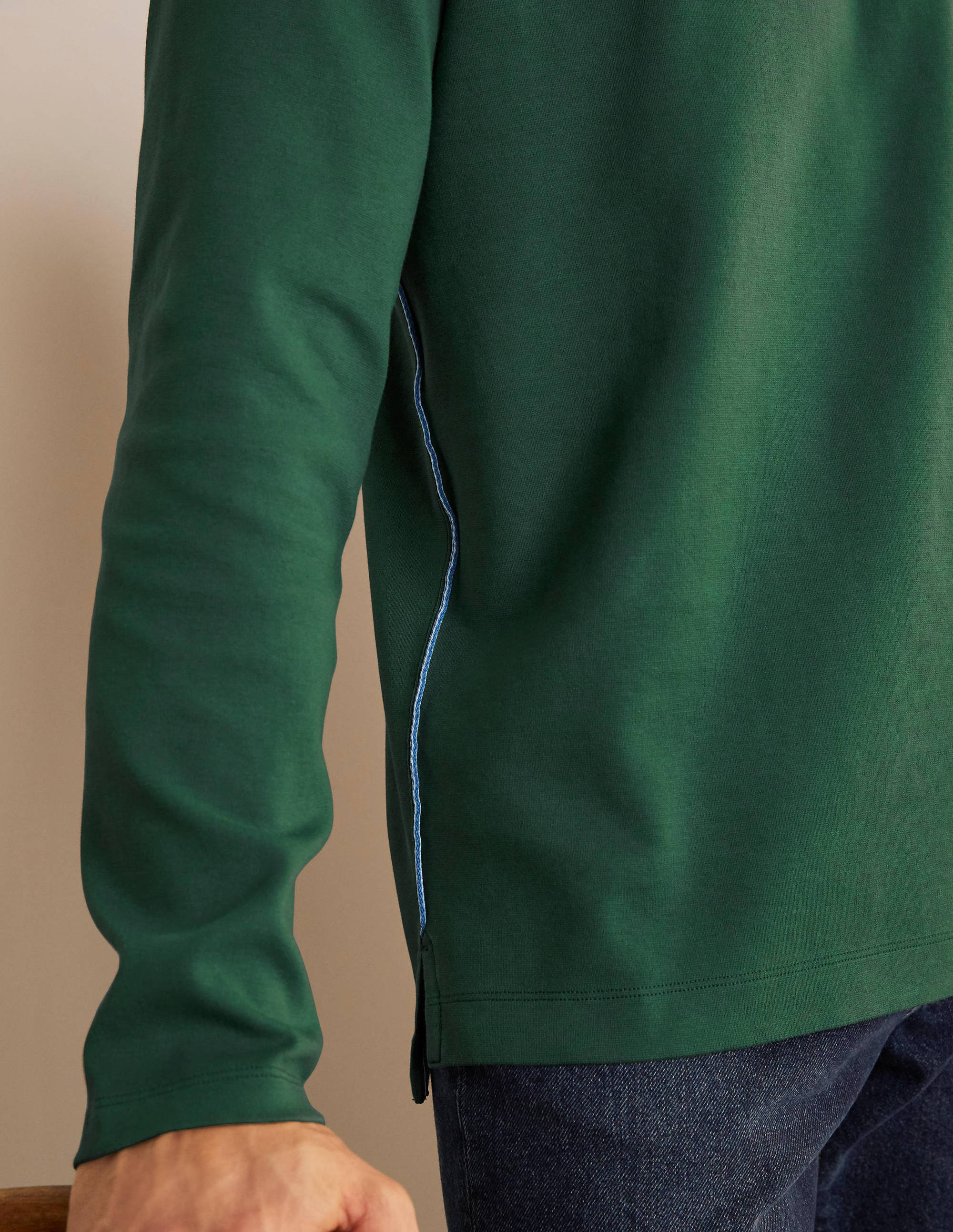 Rye Doubleface-Pullover mit Rundhalsausschnitt-Parkgrün - Image 4
