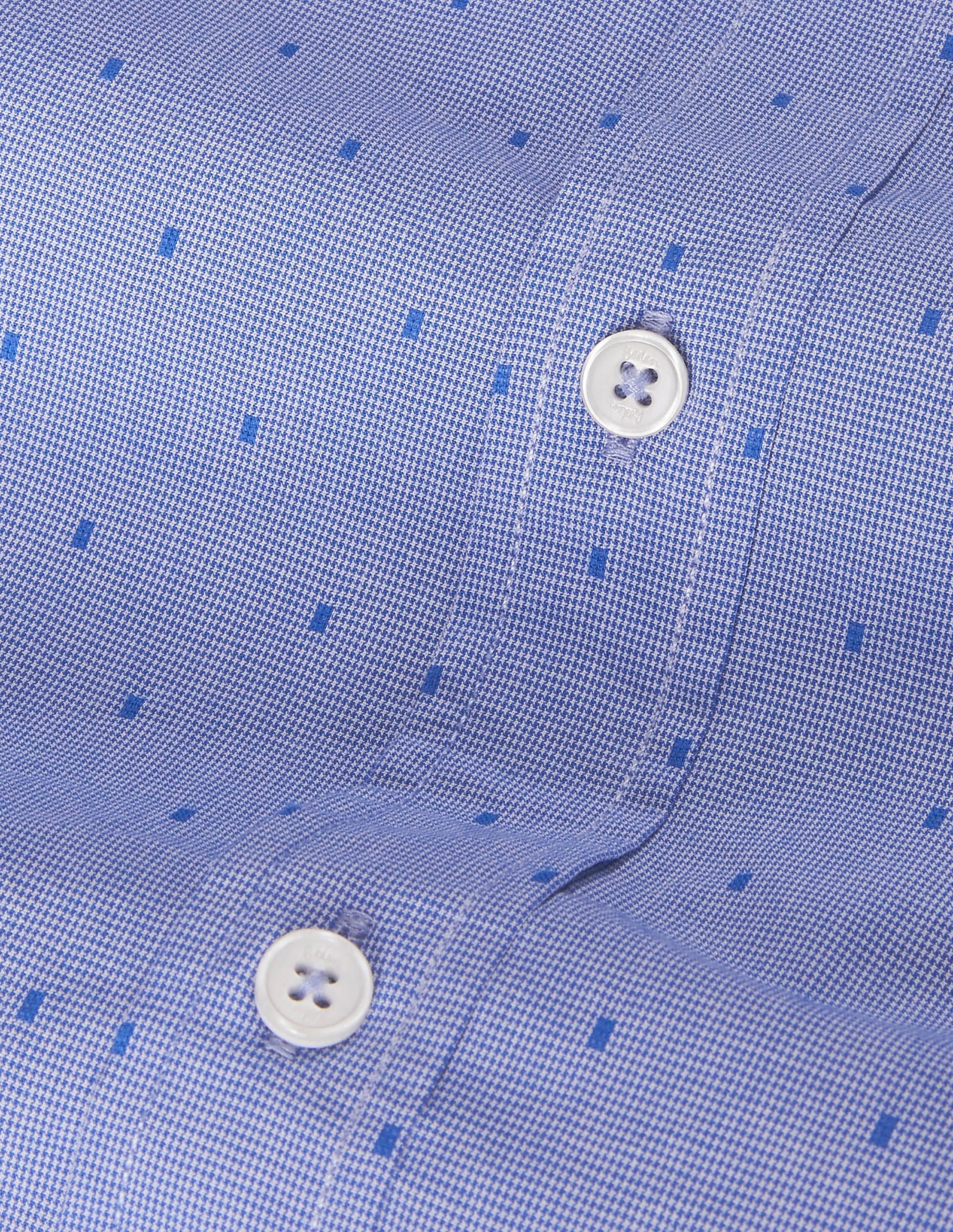 Schmal geschnittenes klassisches Popelinehemd-Himmelblau, Dobby-Muster - Image 6