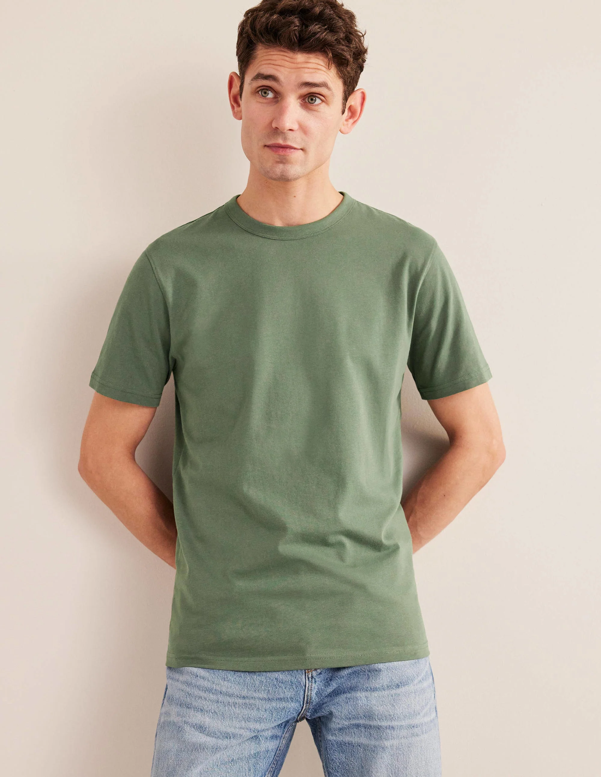 Schmal geschnittenes klassisches T-Shirt-Alligatorgrün - Image 4