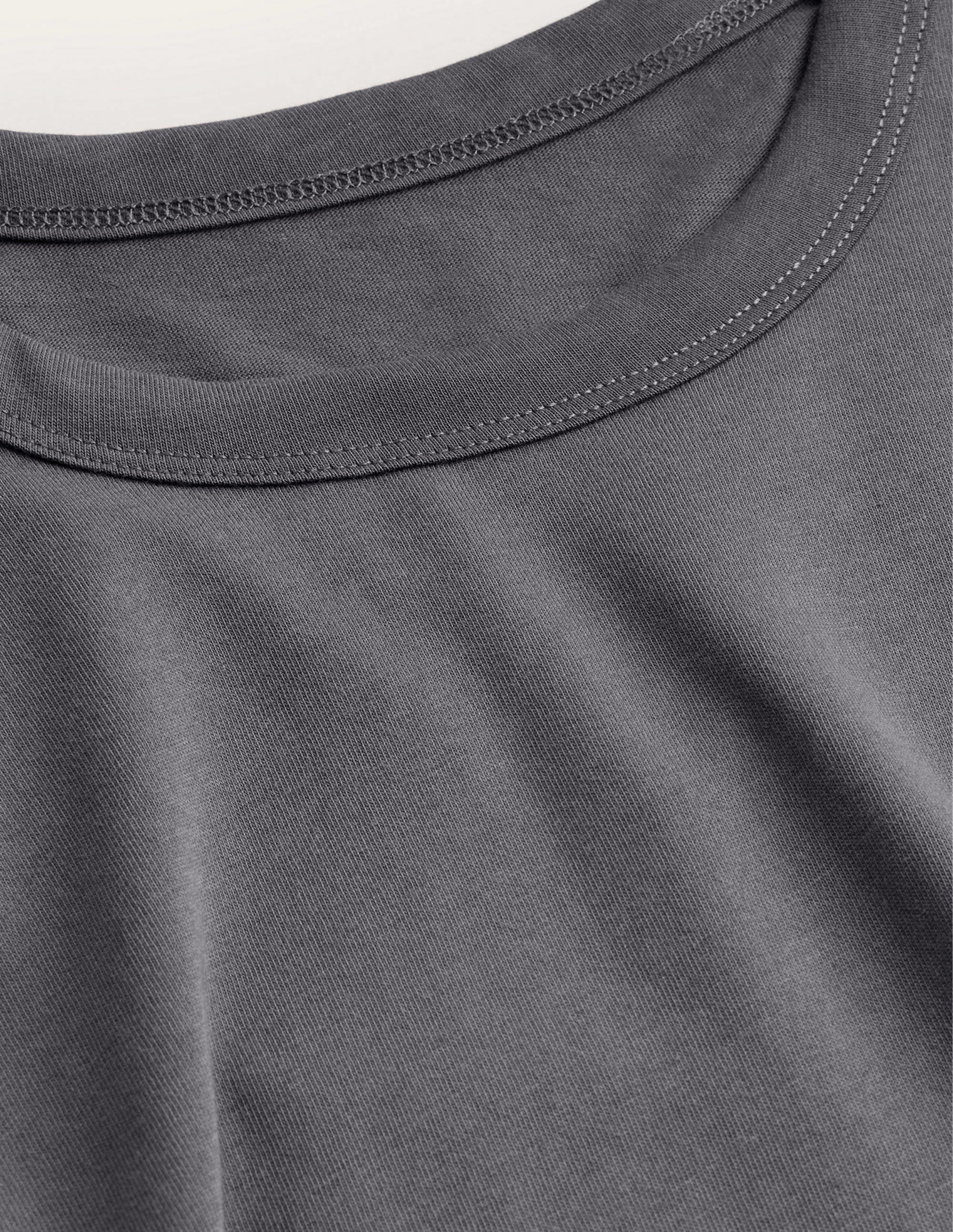 Schmal geschnittenes klassisches T-Shirt-Grau, Nadelstreifen - Image 6