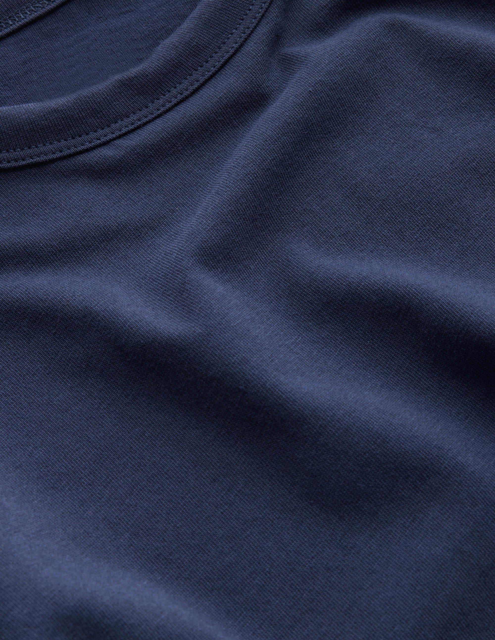 Schmal geschnittenes klassisches T-Shirt-Marineblau - Image 4