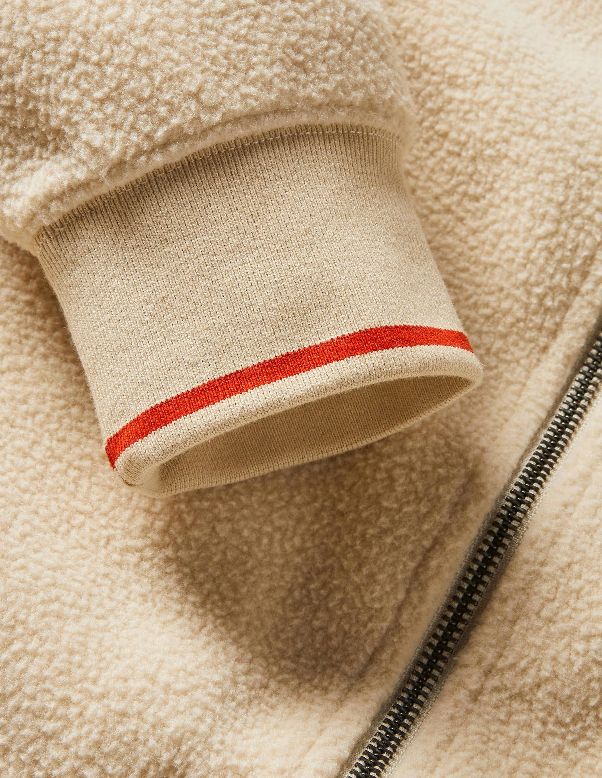Sherpa-Jacke mit durchgehendem Reißverschluss-Ecru - Image 6